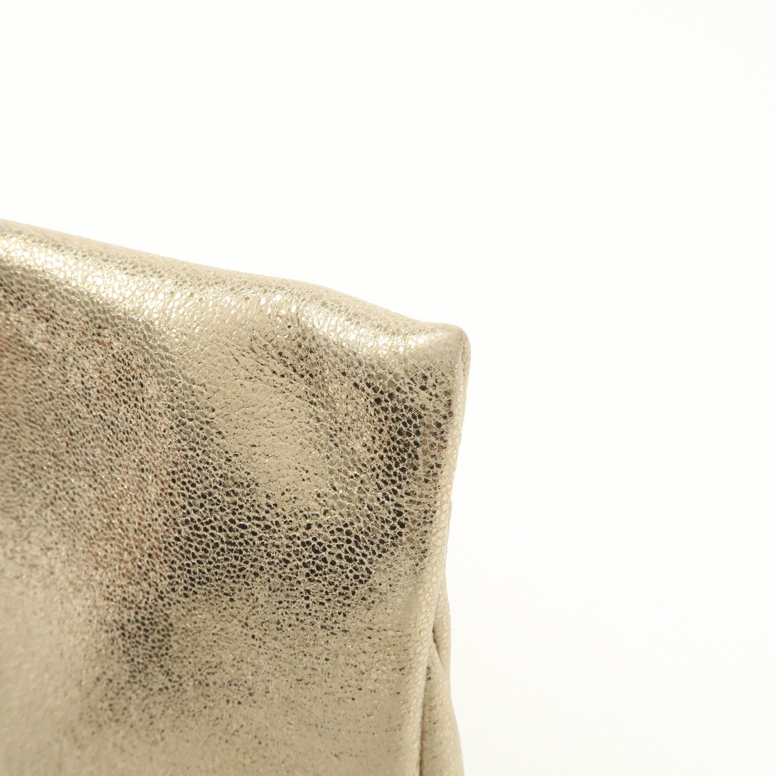 JIMMY CHOO Star Studs Leather Clutch Bag Gold Used