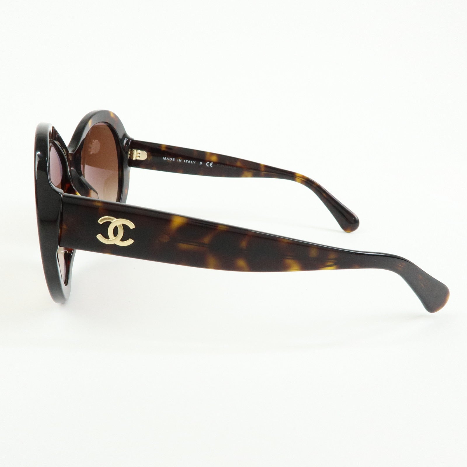 CHANEL COCO Mark Plastic Sunglasses Brown 5372-A 56□19 140