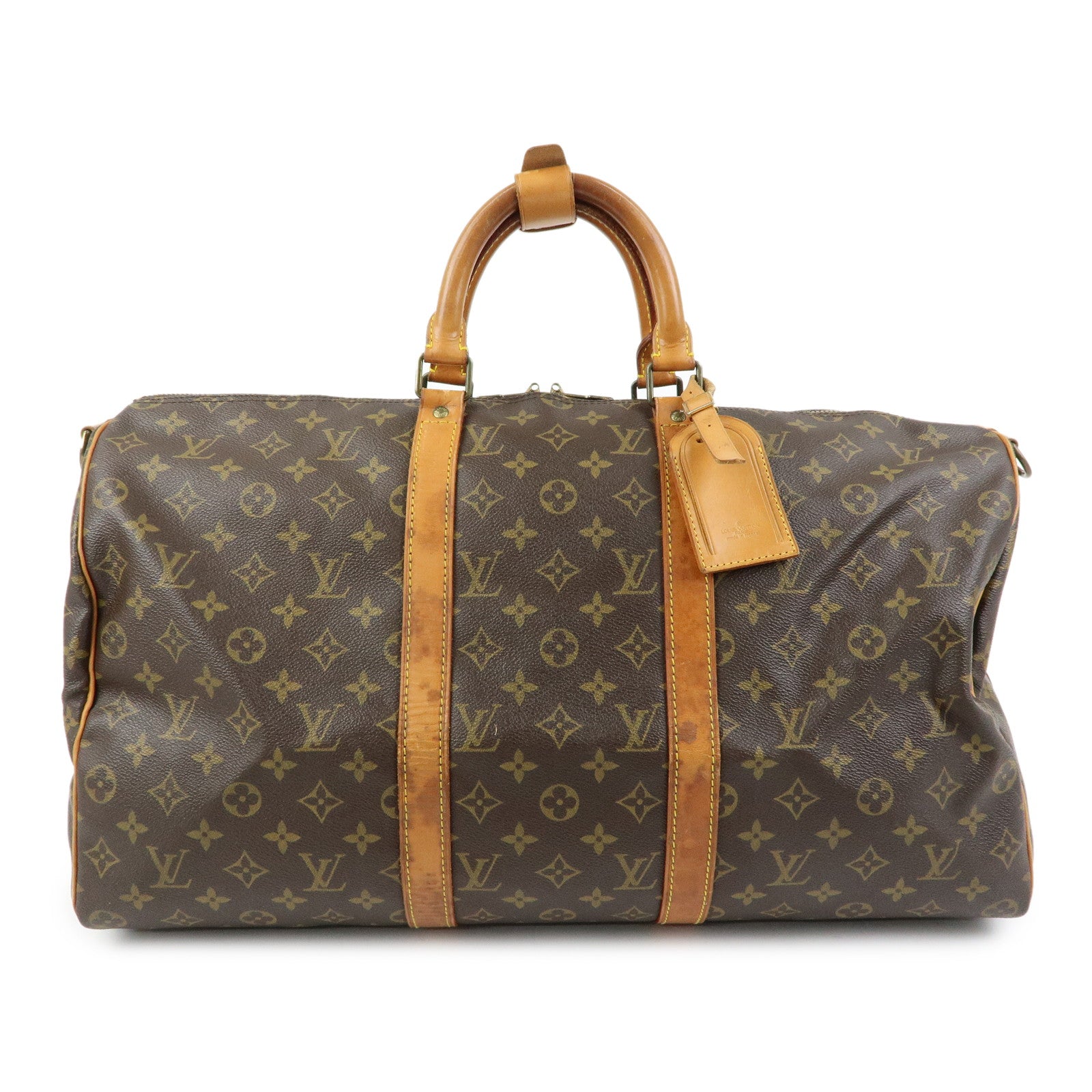 Louis Vuitton Monogram Keep All Bandouliere 50 Boston Bag M41416