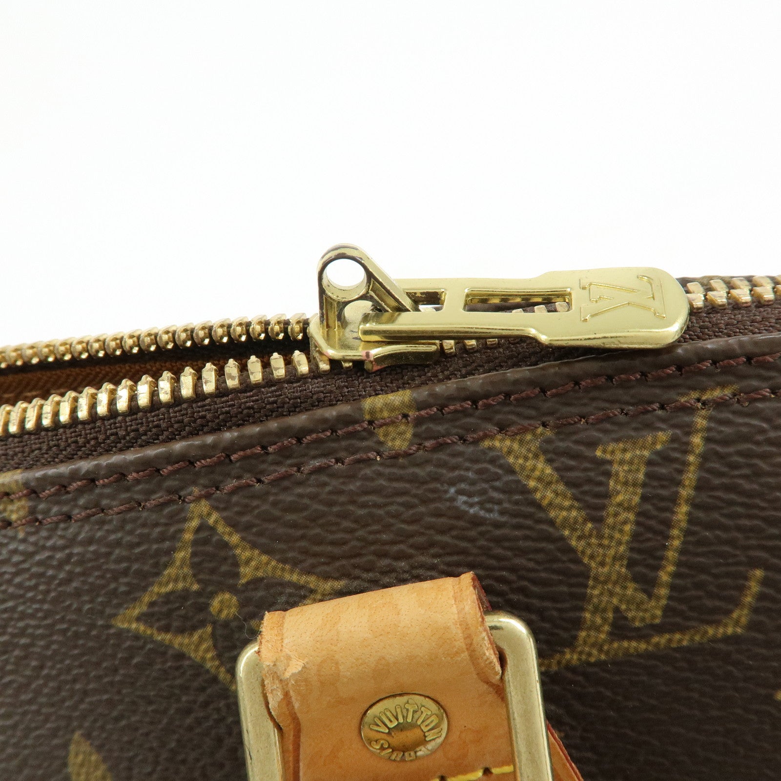 Louis Vuitton Monogram Canvas Leather Alma Hand Bag Brown M51130