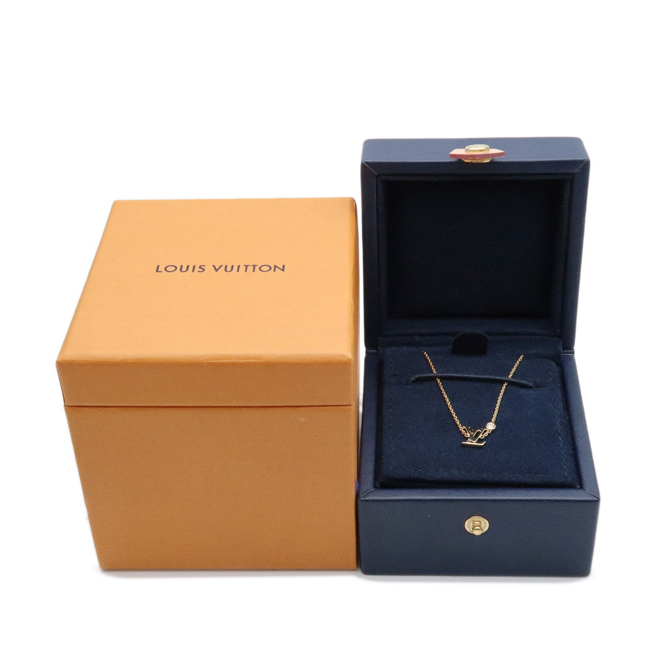 Louis Vuitton Idylle Blossom 1P Diamond Necklace 750YG Q93626