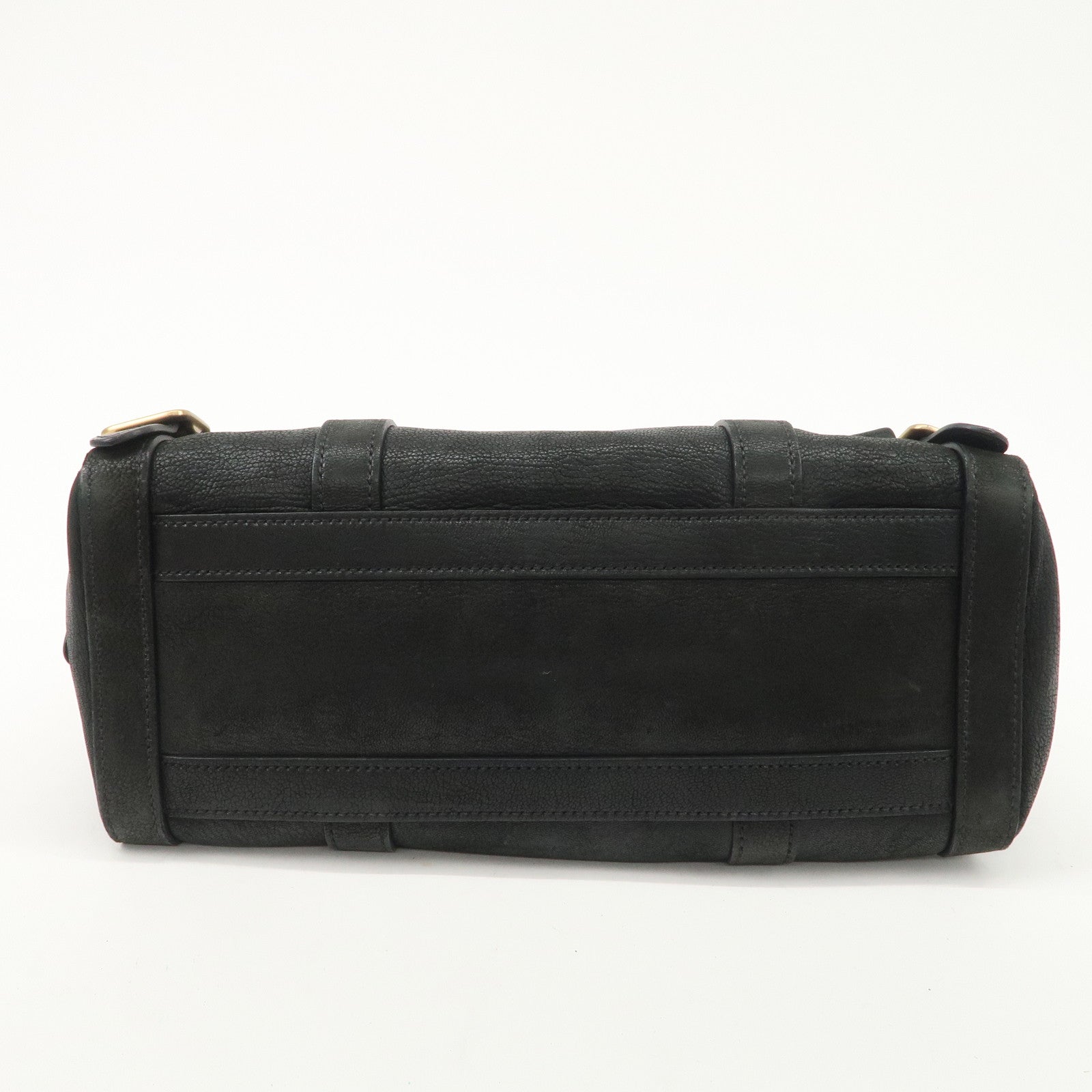 PRADA Leather Shoulder Bag Hand Bag Black BR3027 Used