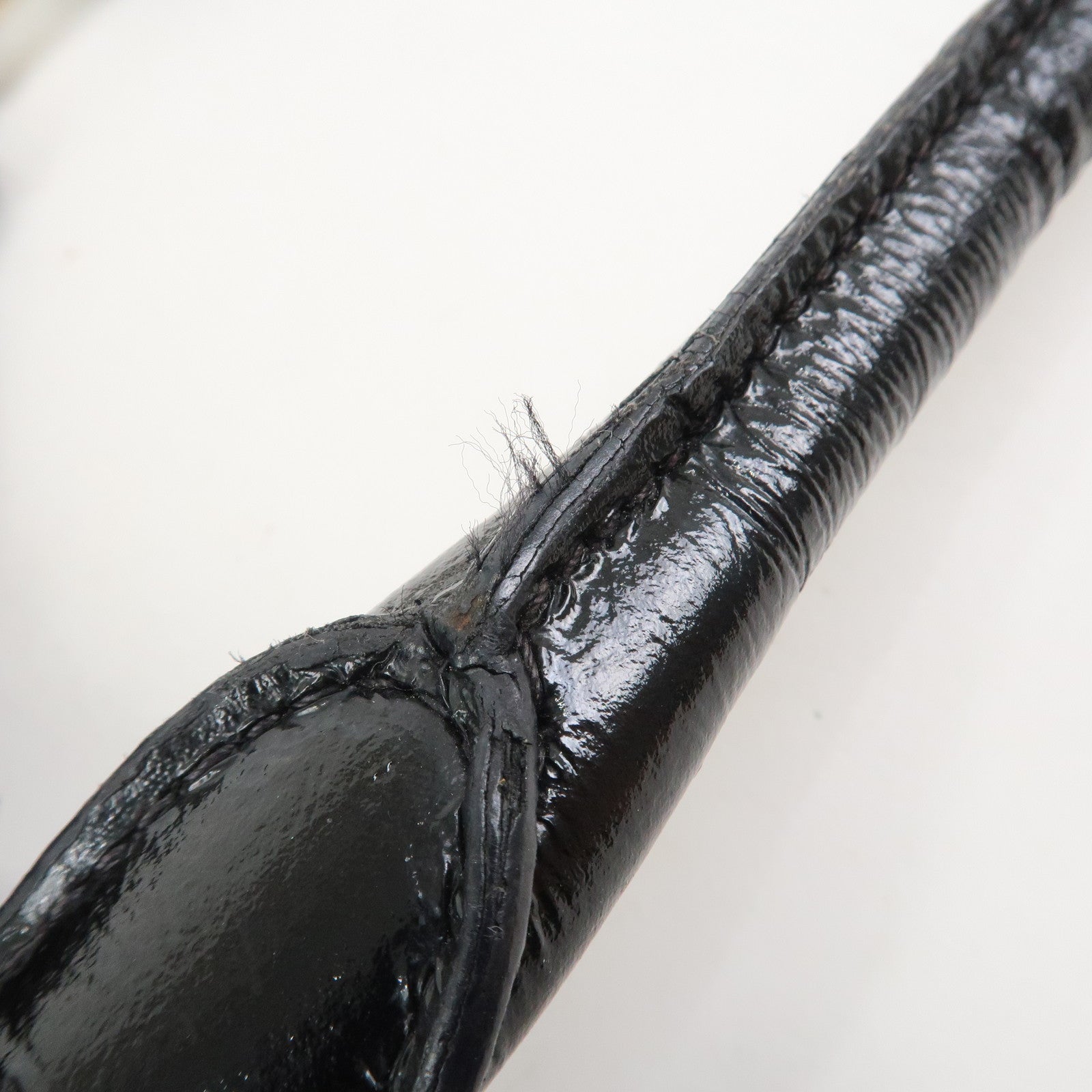 PRADA Patent Nylon Leather Shoulder Bag Hand Bag Black BR4176