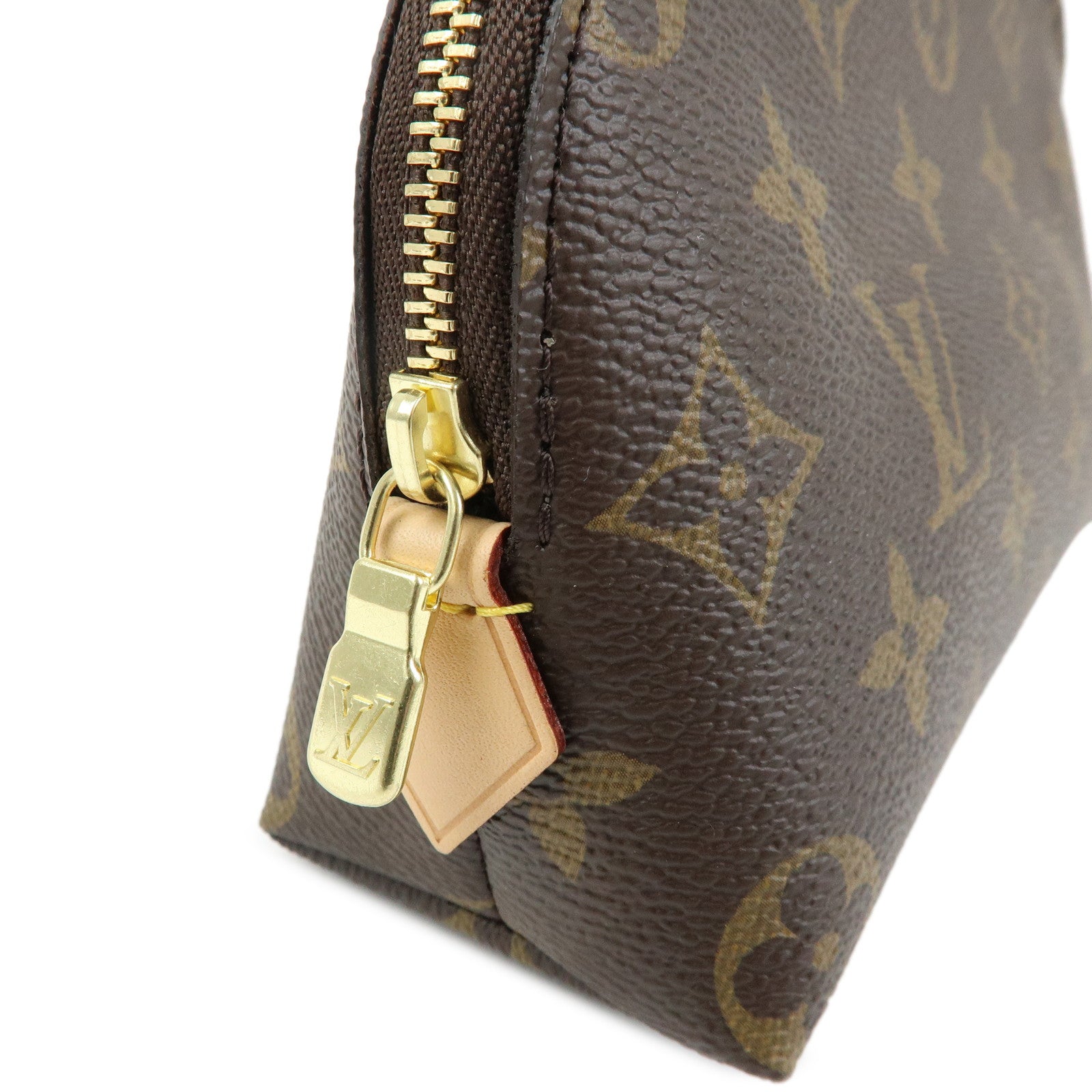 Louis Vuitton Monogram Pochette Cosmetic PM Pouch Brown M47515
