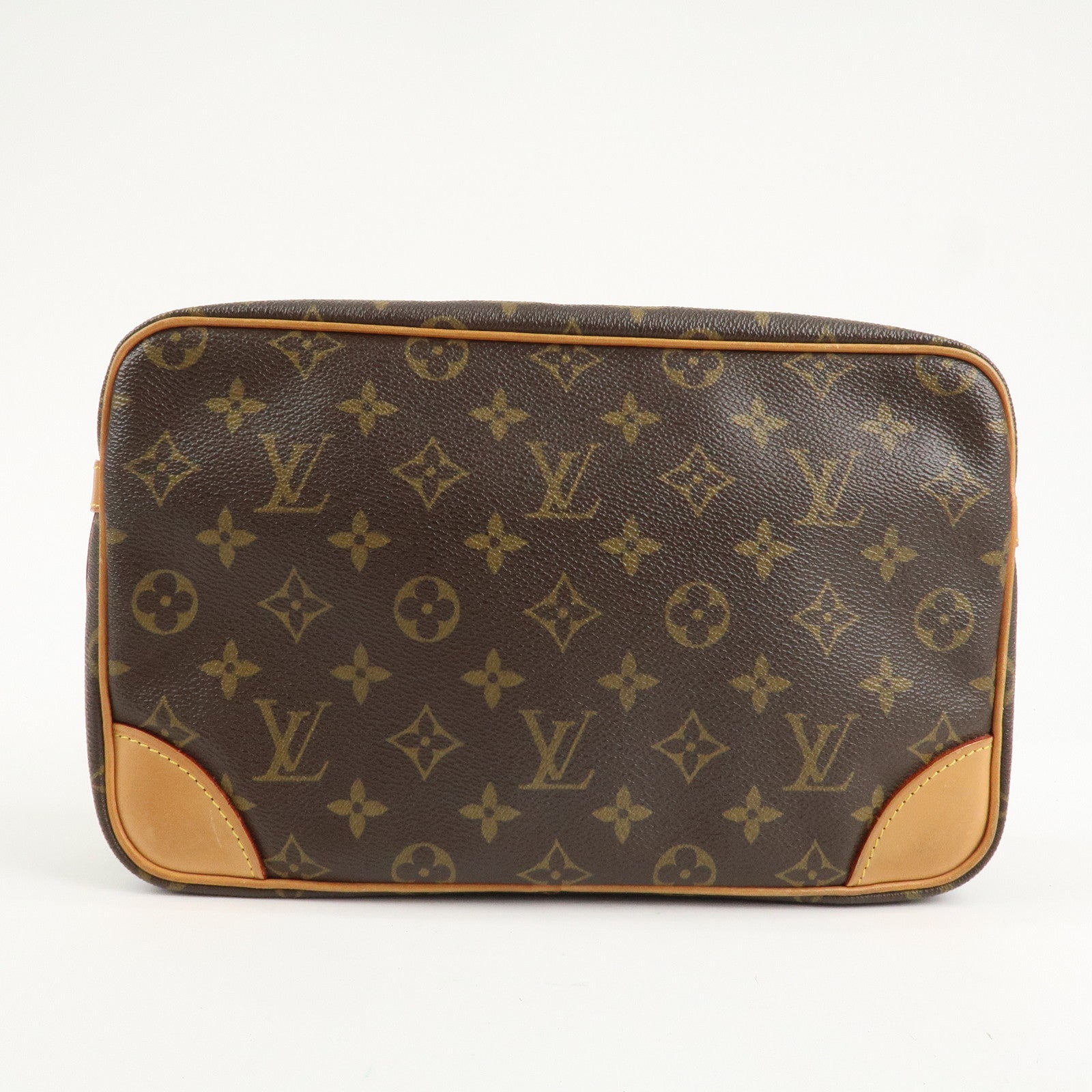Louis Vuitton Monogram Compiegne 28 Pouch Clutch Bag Brown M51845 Used