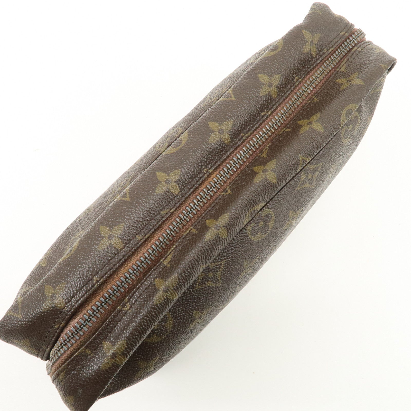 Louis Vuitton Monogram Trousse Toilette 28 Pouch Brown M47522 Used
