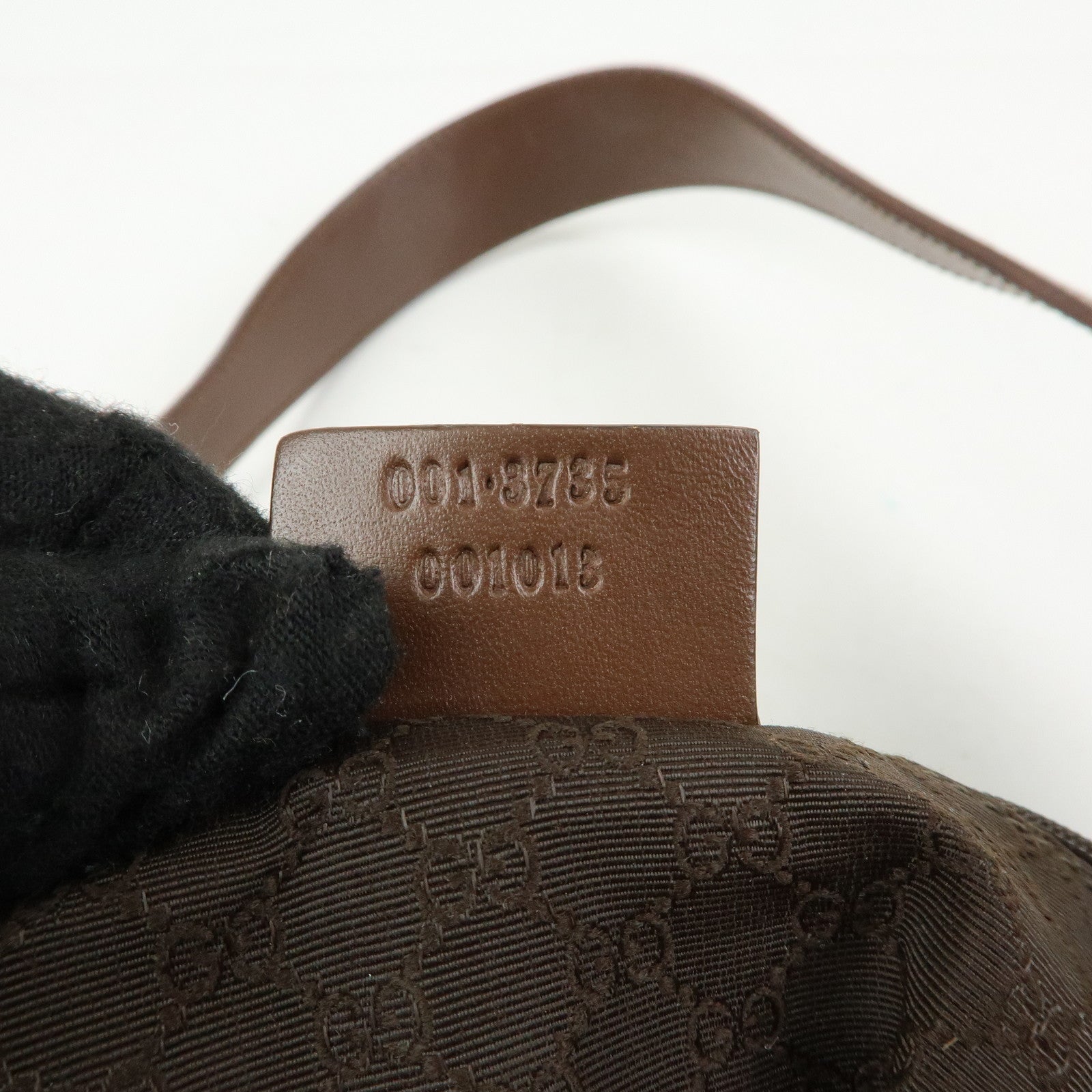 GUCCI Jackie Canvas Leather Shoulder Bag Pink Brown 001・3785