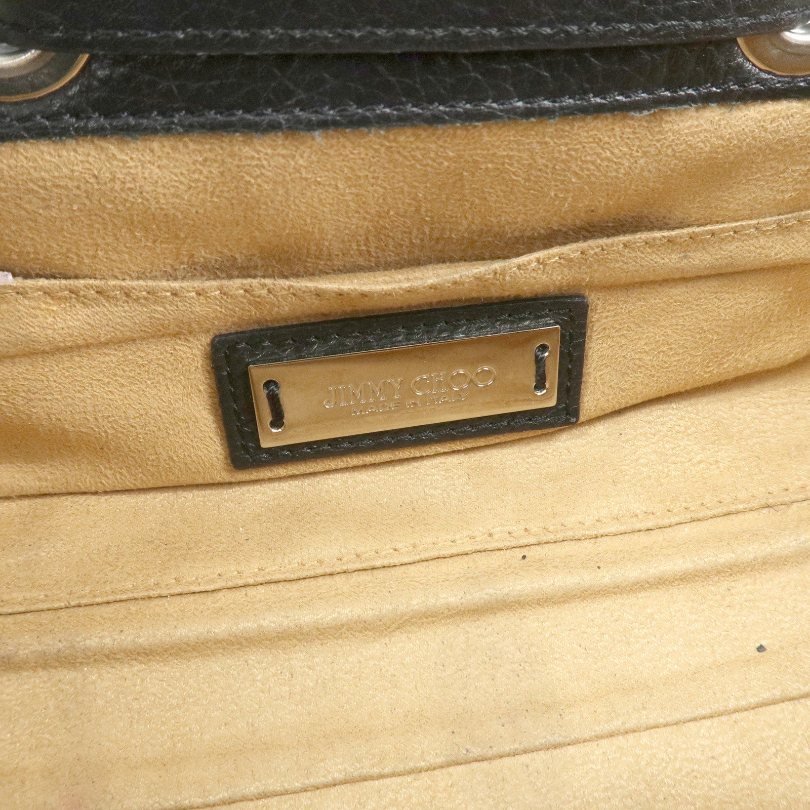 JIMMY CHOO Rosalie 2Way Leather Hand Bag Shoulder Bag Black Used