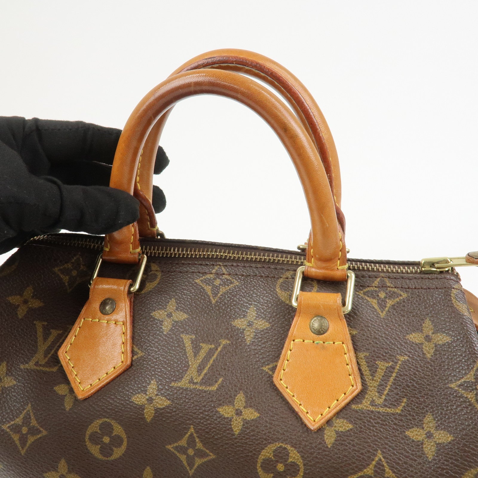Louis Vuitton Monogram Speedy 25 Boston Bag Hand Bag Brown M41528
