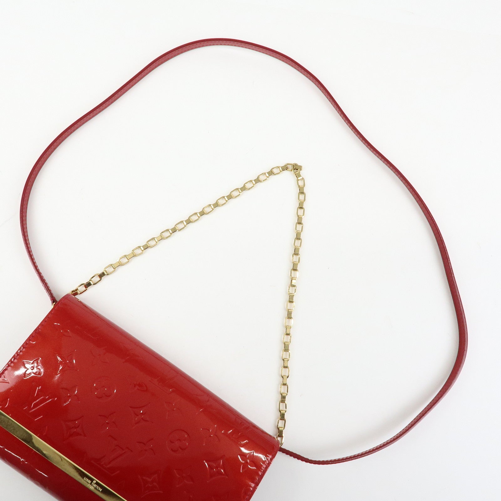 Louis Vuitton Monogram Vernis Leather Clutch Ana 3Way Bag M90095