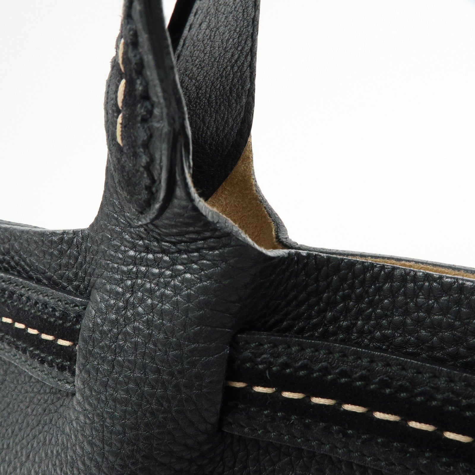 Ferragamo Leather 2Way Bag Tote Bag Hand Bag Black
