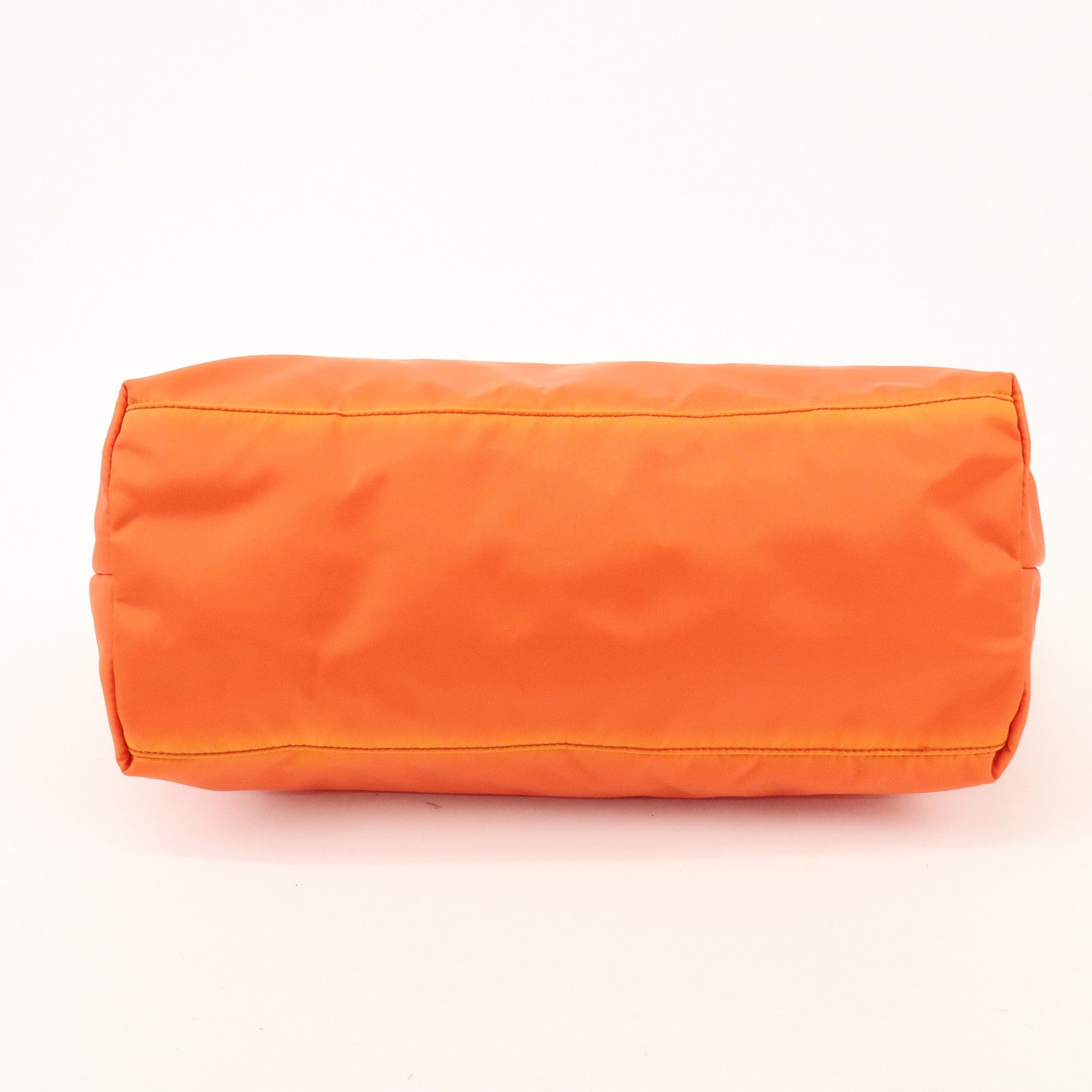 PRADA Nylon Saffiano Leather Tote Bag Orange Pink BR3924
