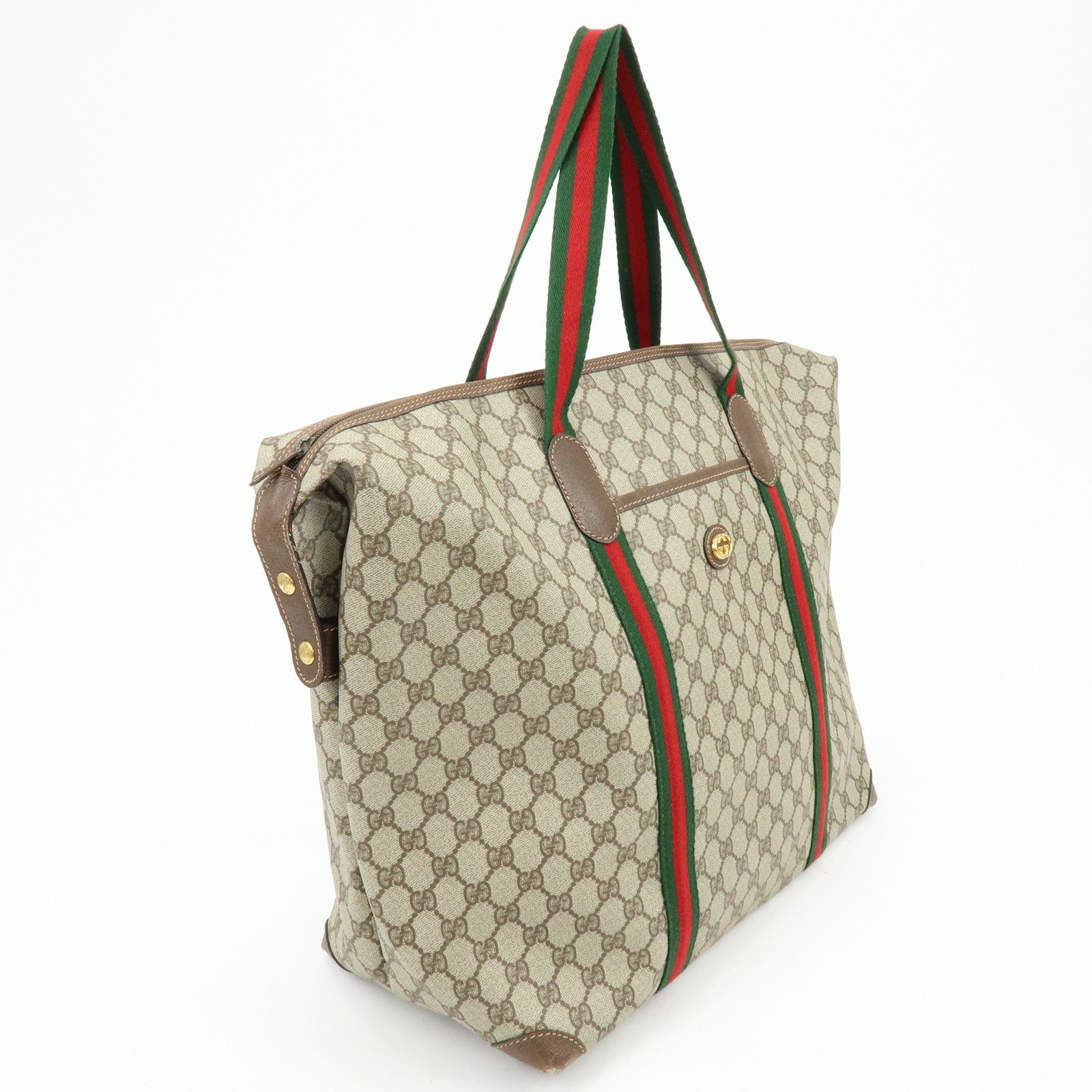 GUCCI Sherry Interlocking G GG Supreme Tote Bag Beige 012・39・6211