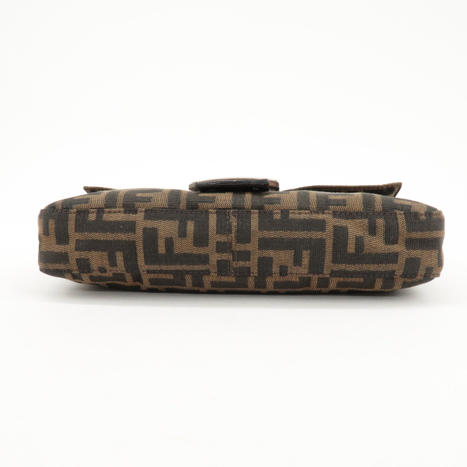 FENDI Mamma Baguette Zucca Canvas Leather Shoulder Bag 26424 Used