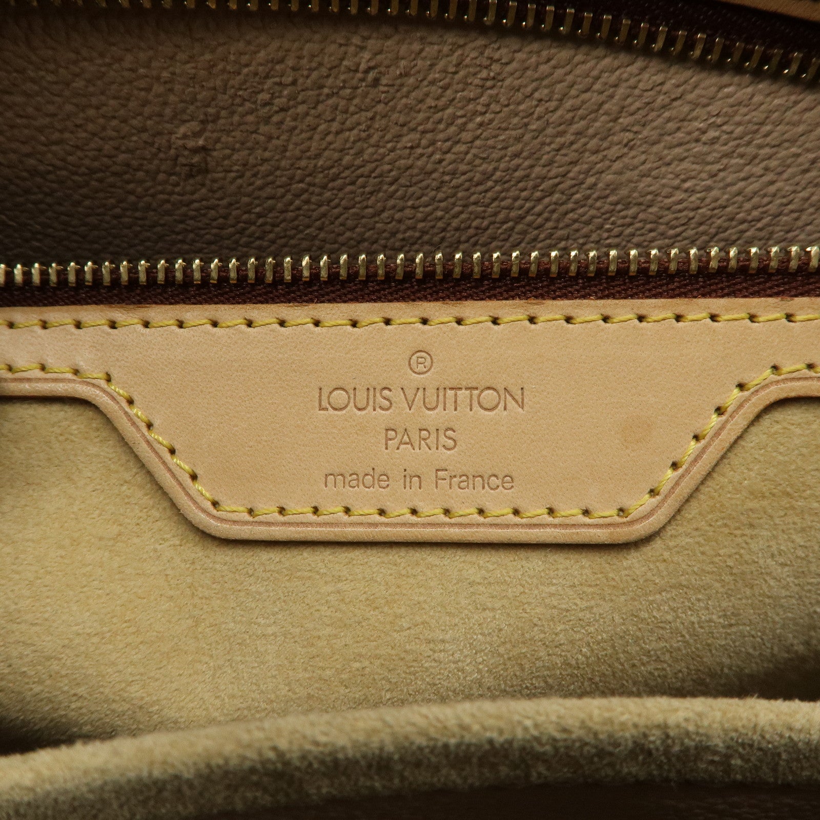 Louis Vuitton Monogram Luco Tote Bag Hand Bag Brown M51155 Used