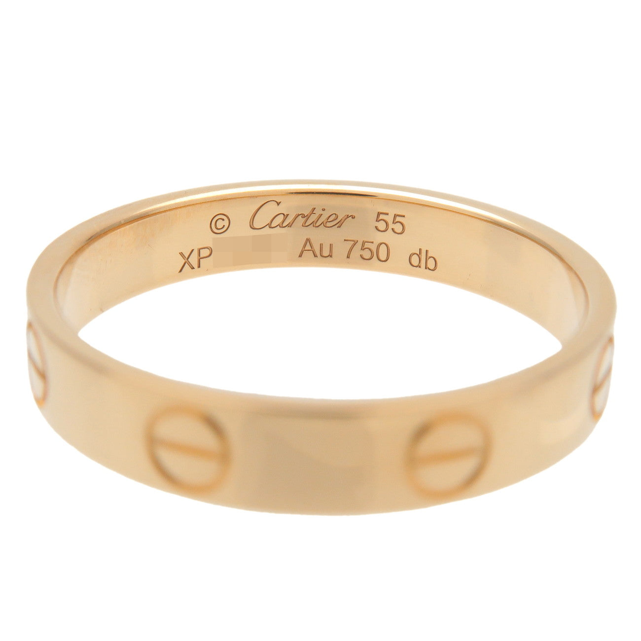Cartier Mini Love Ring K18YG 750YG Yellow Gold #55 US7-7.5 EU54.5 Used