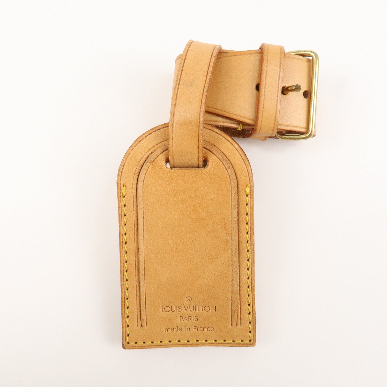 Louis Vuitton Set of 10 Nume Leather Name Tag & Poignet Natural Beige Used