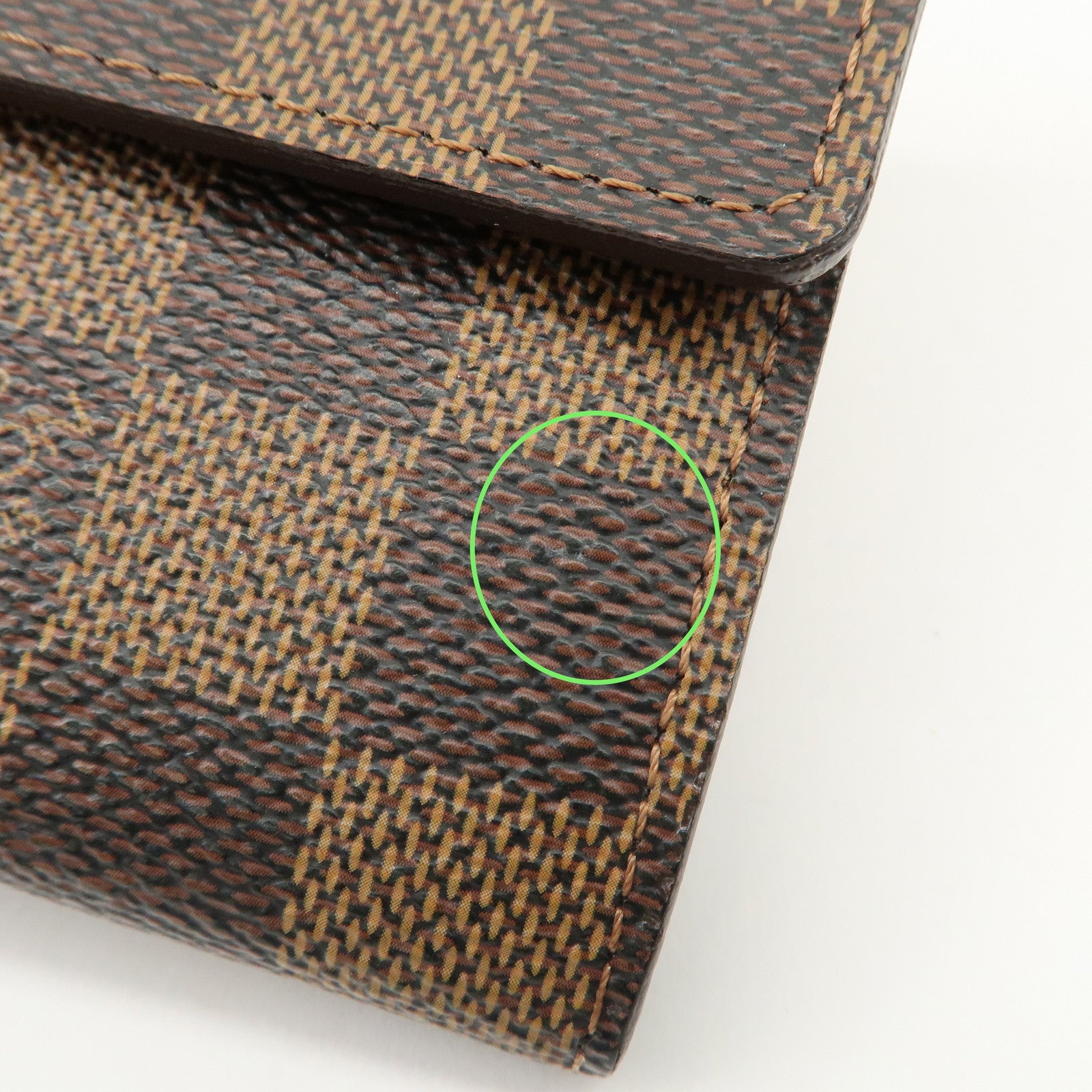 Louis Vuitton Damier Canvas Portefeuille Sarah Long Wallet Brown N61734 Used