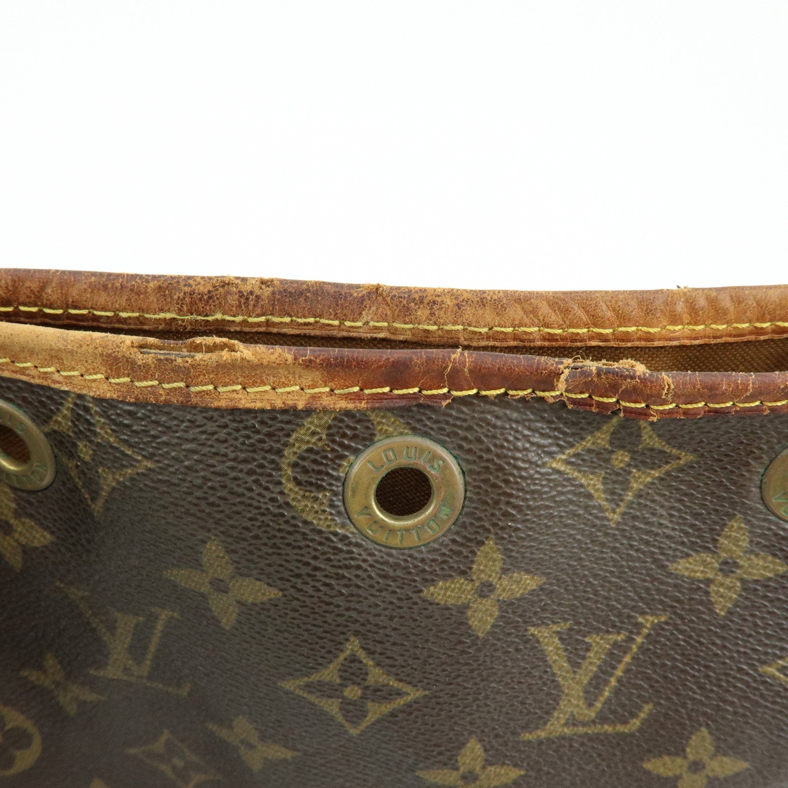 Louis Vuitton Monogram Noe Canvas Leather Shoulder Bag Brown M42224