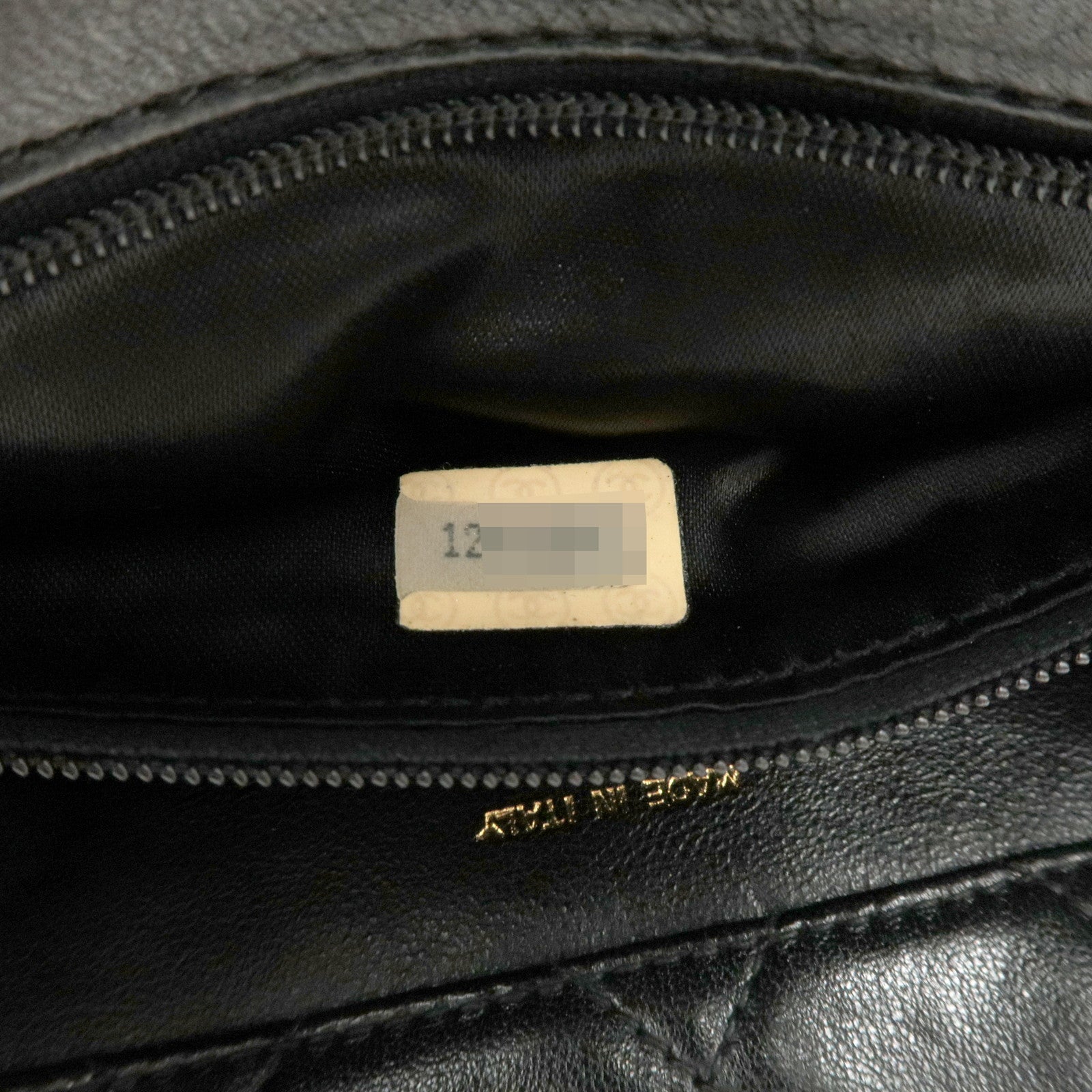 CHANEL COCO Mark Matelasse Lamb skin Chain Shoulder Bag Black Used