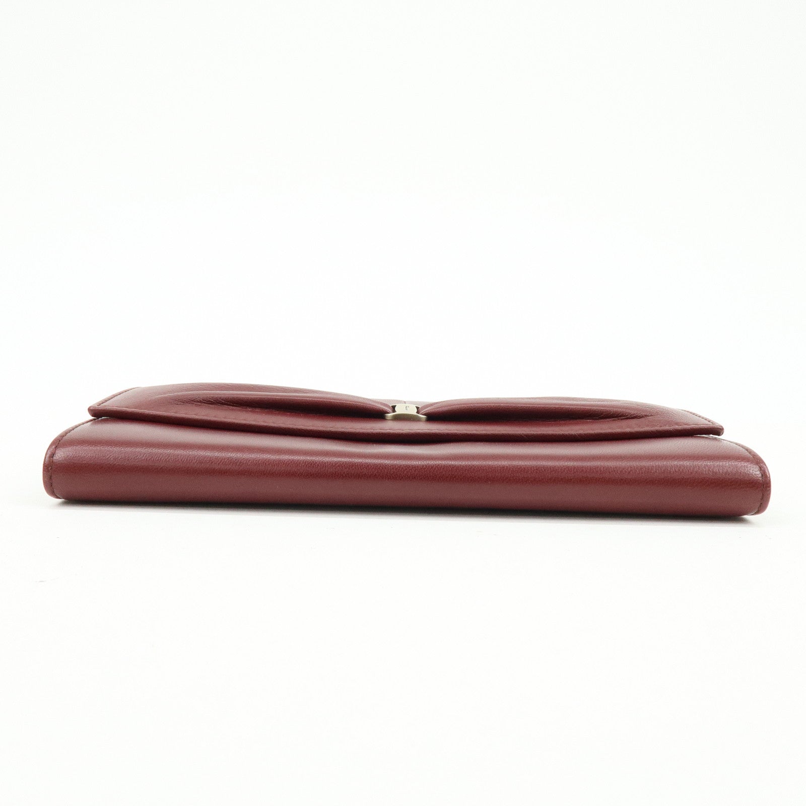 Ferragamo Vara Leather Long Wallet Bordeaux