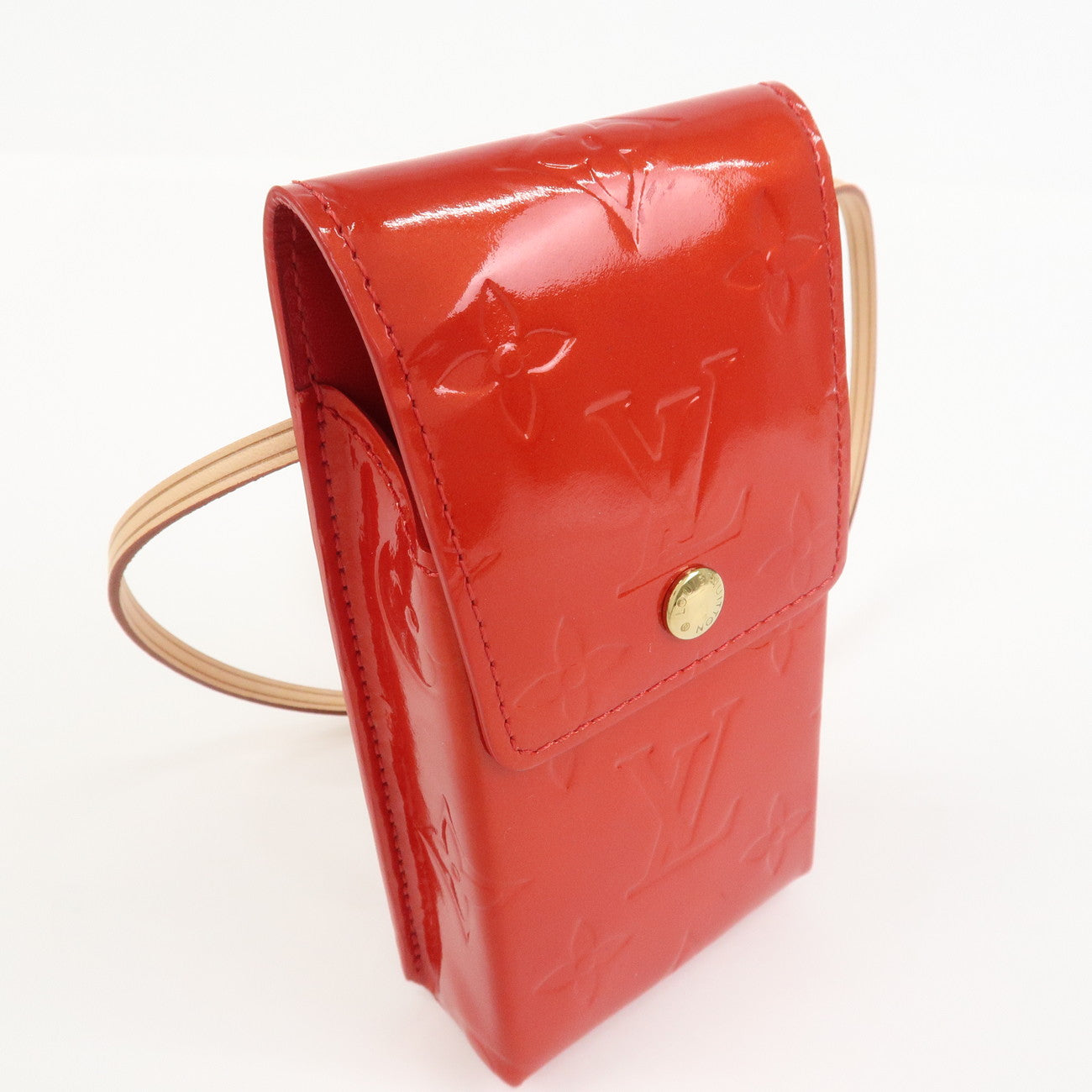 Louis Vuitton Monogram Vernis Green Cigarette Case Rouge M91155