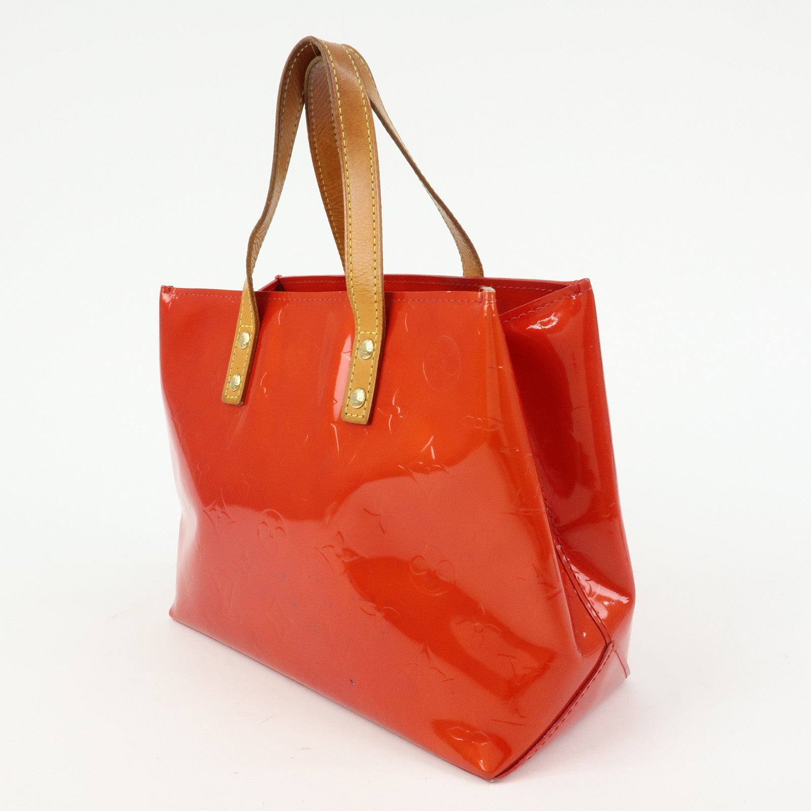 Louis Vuitton Monogram Vernis Lead PM Hand Bag Rouge M91088