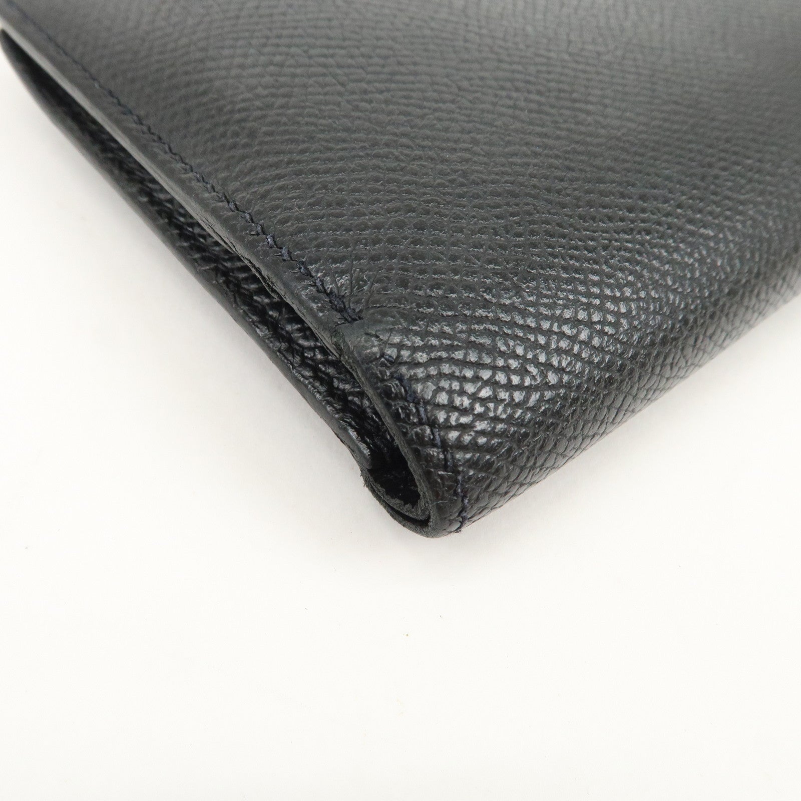 HERMES Bearn Mini Veau Epsom Bi-fold Compact Wallet Z Stamped Black