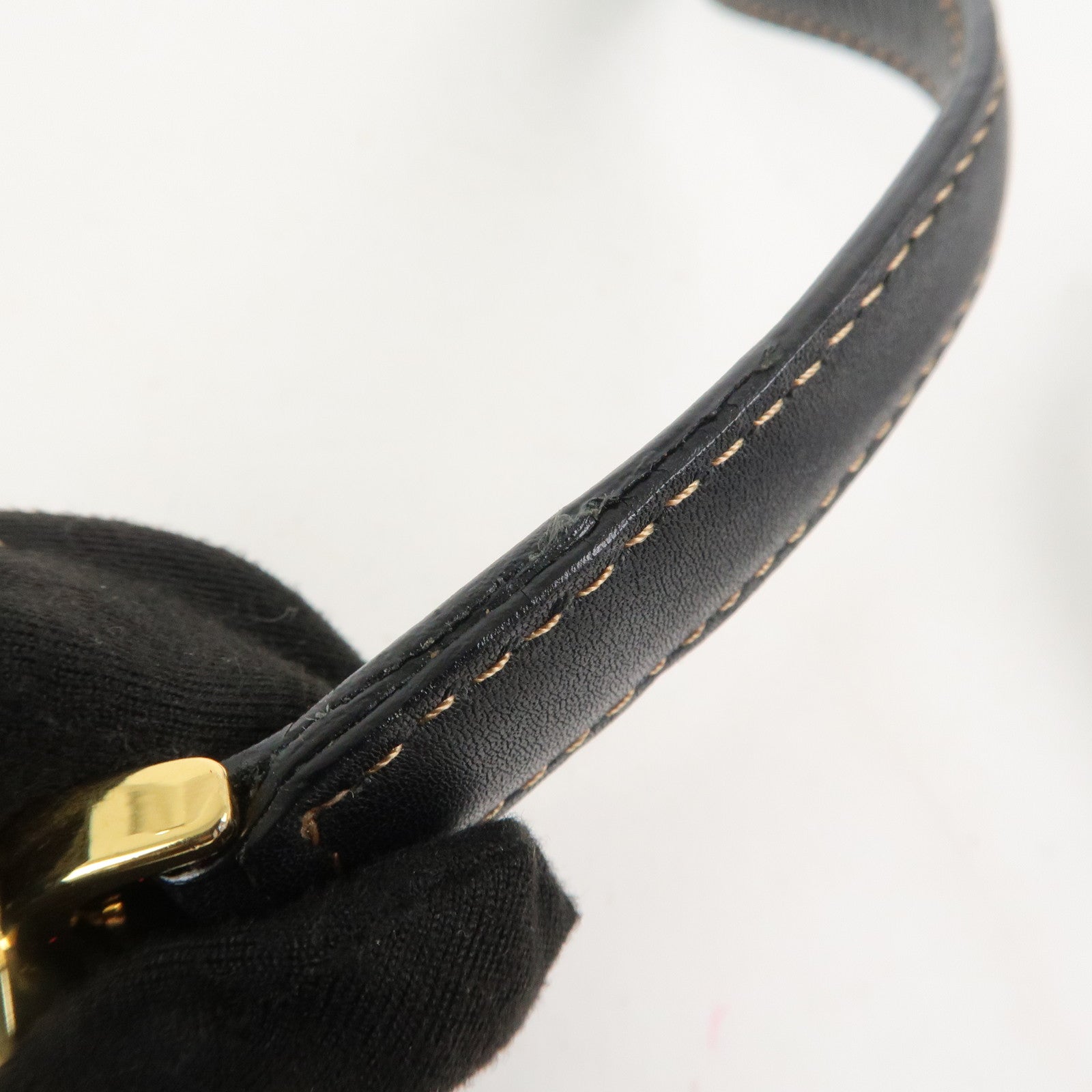 LOEWE Anagram Leather 2WAY Bag Shoulder Bag Hand Bag Black