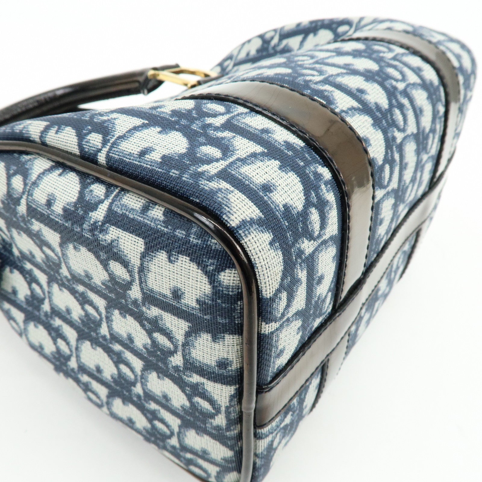 Christian Dior Trotter PVC Canvas Patent Leather Mini Boston Bag
