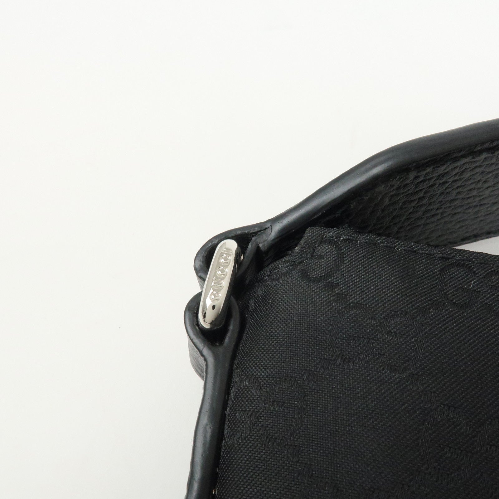 GUCCI Sherry GG Nylon Leather Shoulder Bag Crossbody Bag 449183