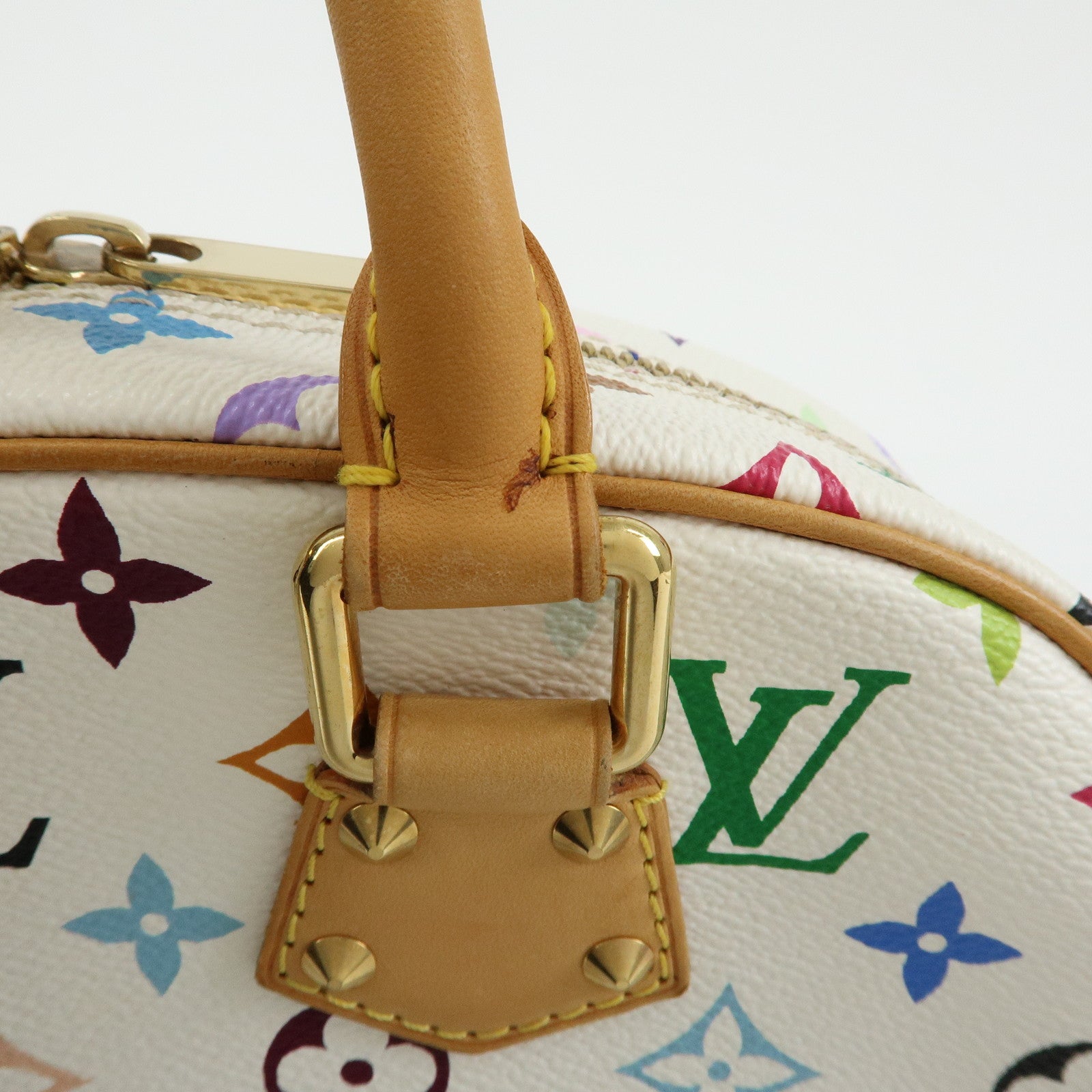 Louis Vuitton Monogram Multicolor Trouville Hand Bag Blanc M92663