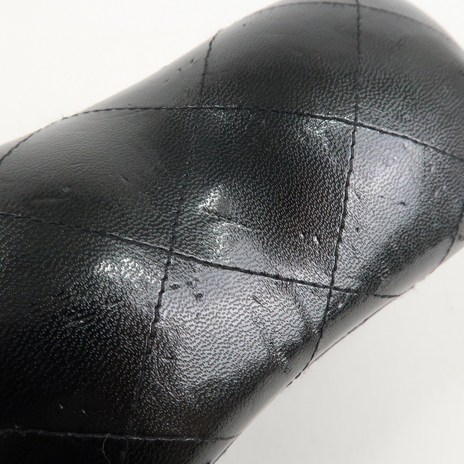 CHANEL COCO Mark Plastic Sunglasses 56□19 Black 5372-A Used