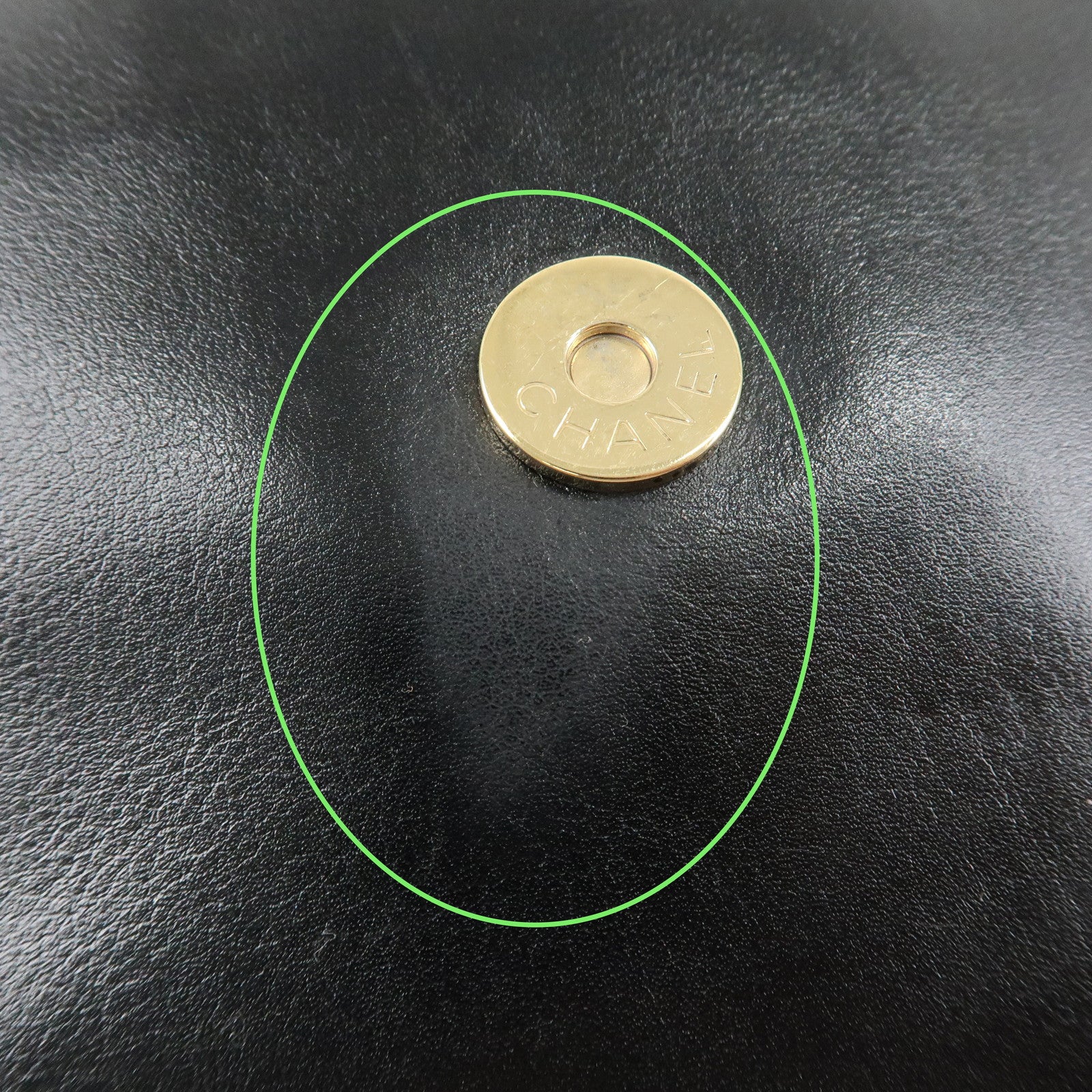 CHANEL COCO Mark Lamb Skin Shoulder Bag Crossbody Bag Black Used