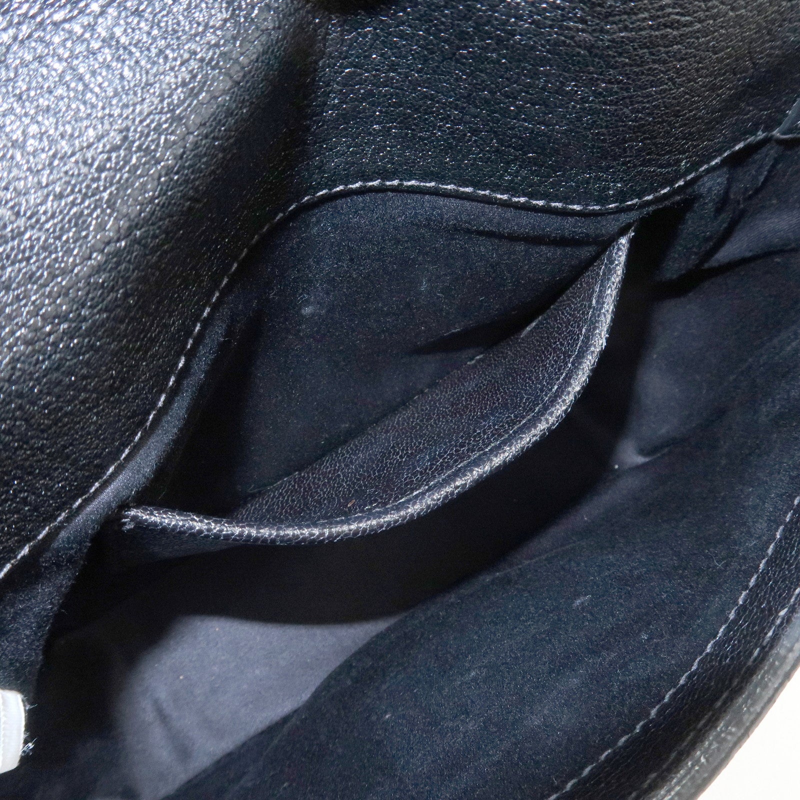 MIU MIU Madras Leather Shoulder Bag Black Silver RT0638