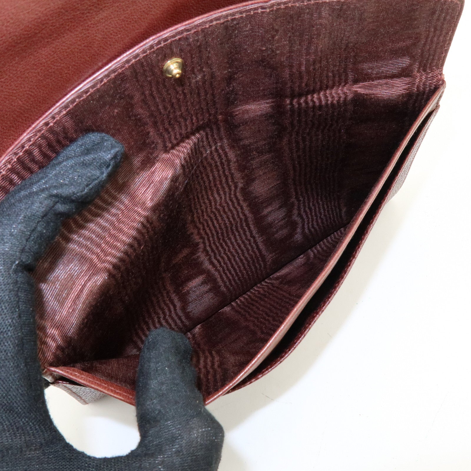 CHANEL COCO Mark Caviarskin Bi-fold Long Wallet Brown