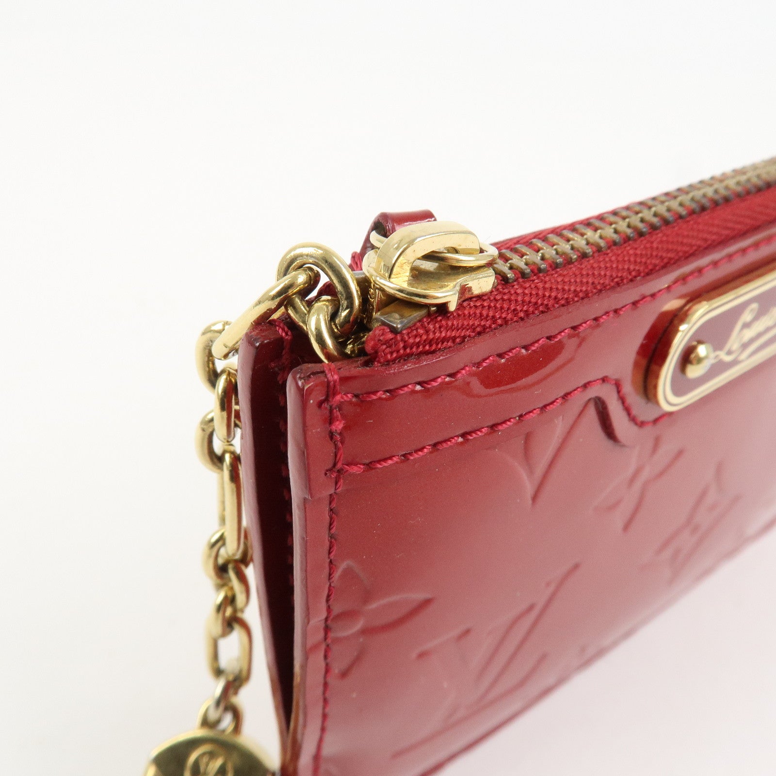 Louis Vuitton Monogram Vernis Pochette Cles NM Cerise M90214