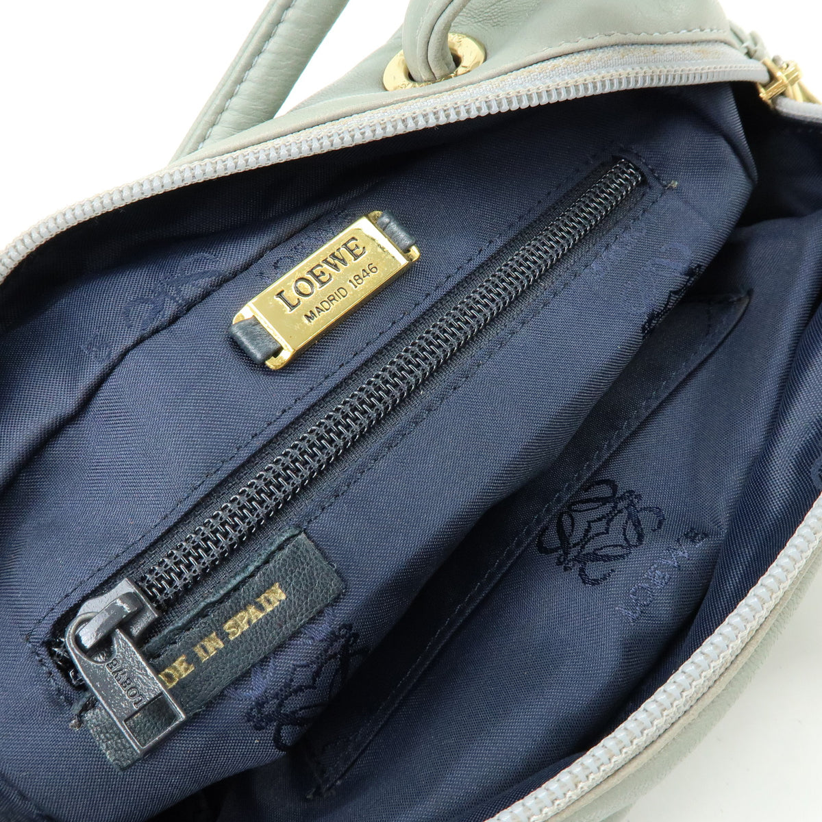 LOEWE Anagram Nappa Leather Mini Hand Bag Blue