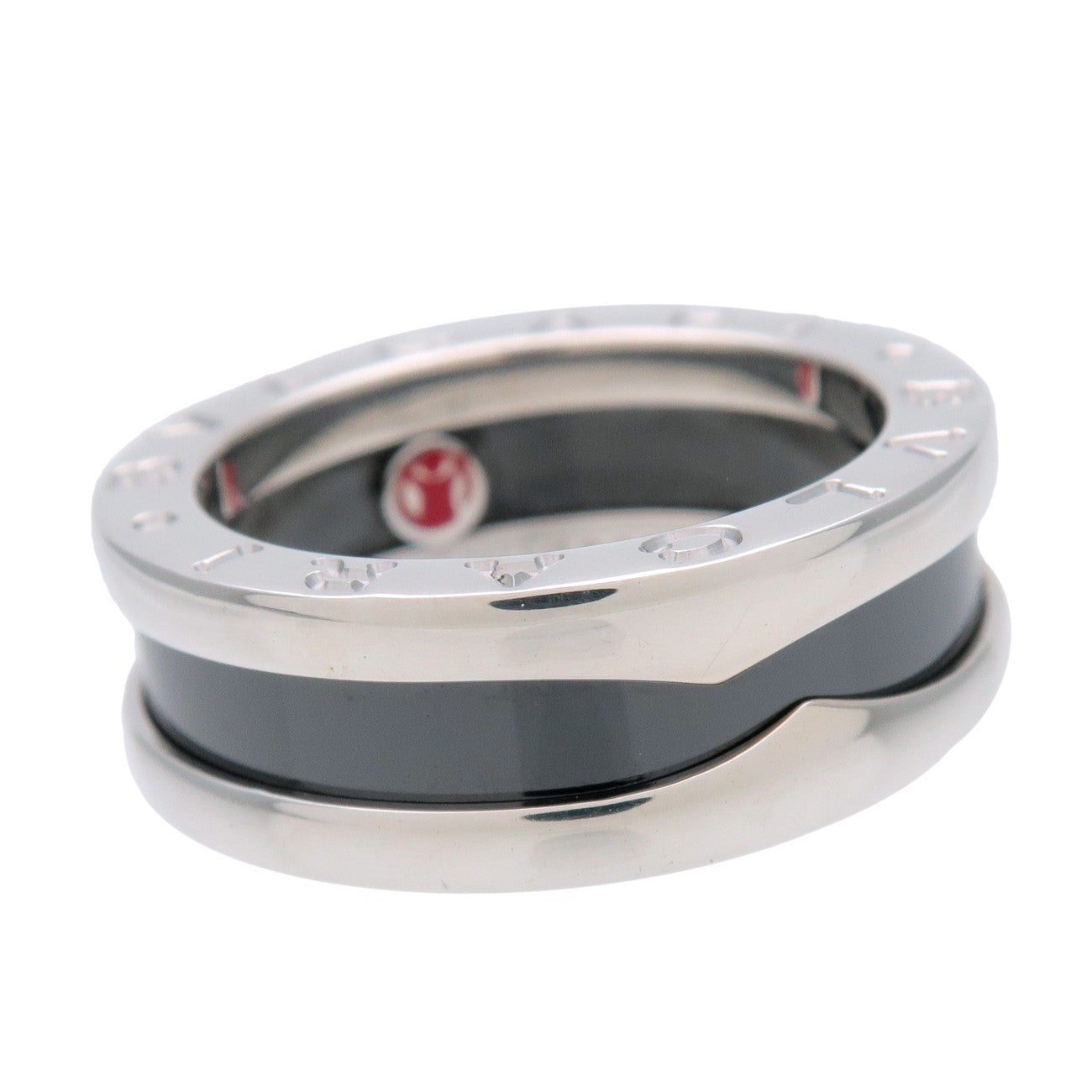 BVLGARI B-Zero1 Save the Children Ring SV925 Black Ceramic US4.5