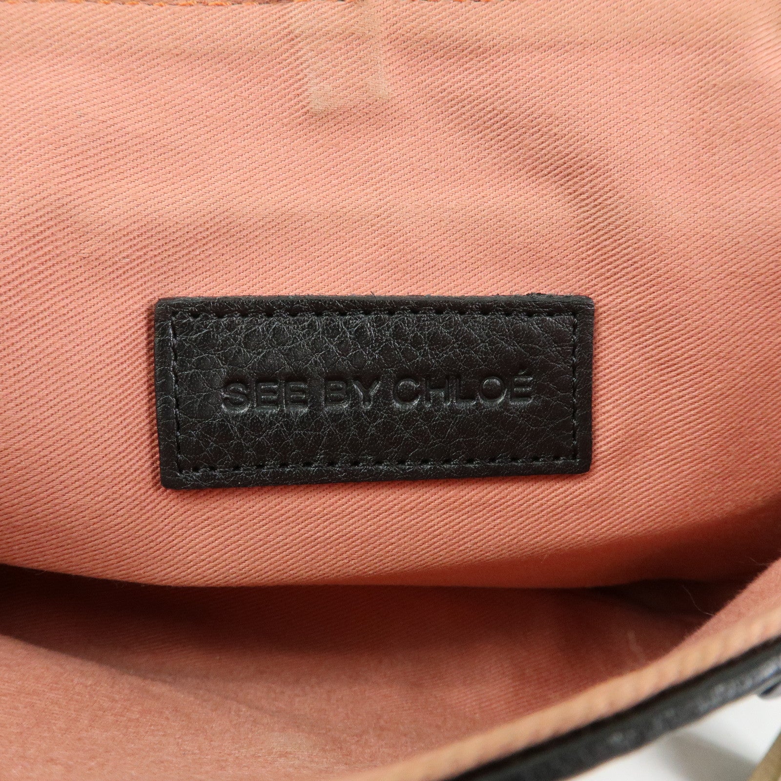 Chloe See By Chloe Leather Shoulder Bag Crossbody Bag Black