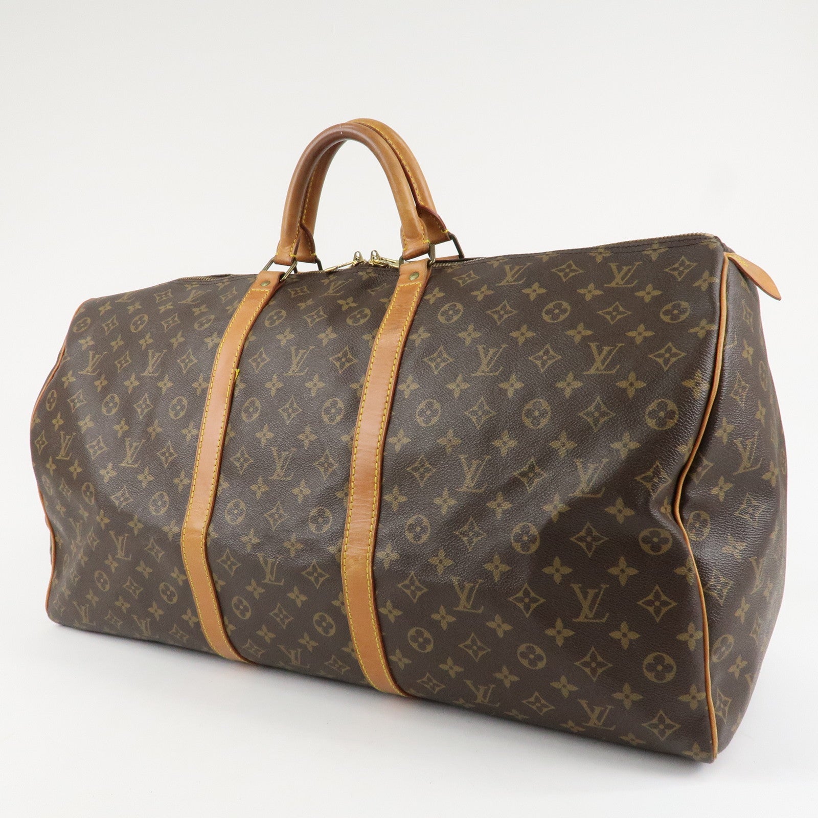 Louis Vuitton Monogram Keep All 60 Boston Bag Brown M41422 Used