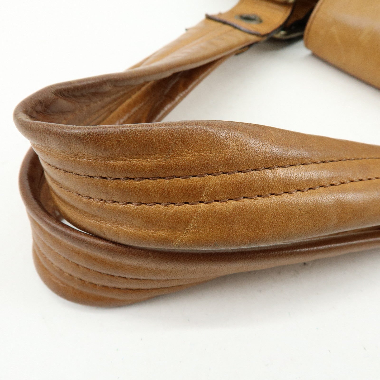 Chloe Maroquinerie Leather Tote Bag Shoulder Bag Hand Bag Brown