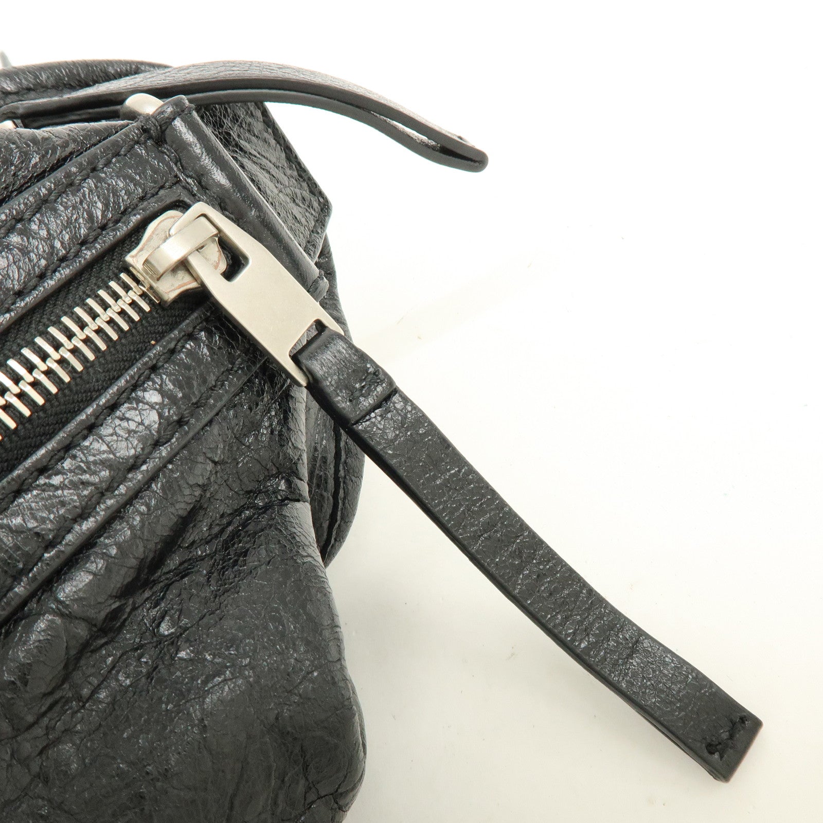 BALENCIAGA Neo Lift Leather Waist Bag Body Bag Style Black 542013