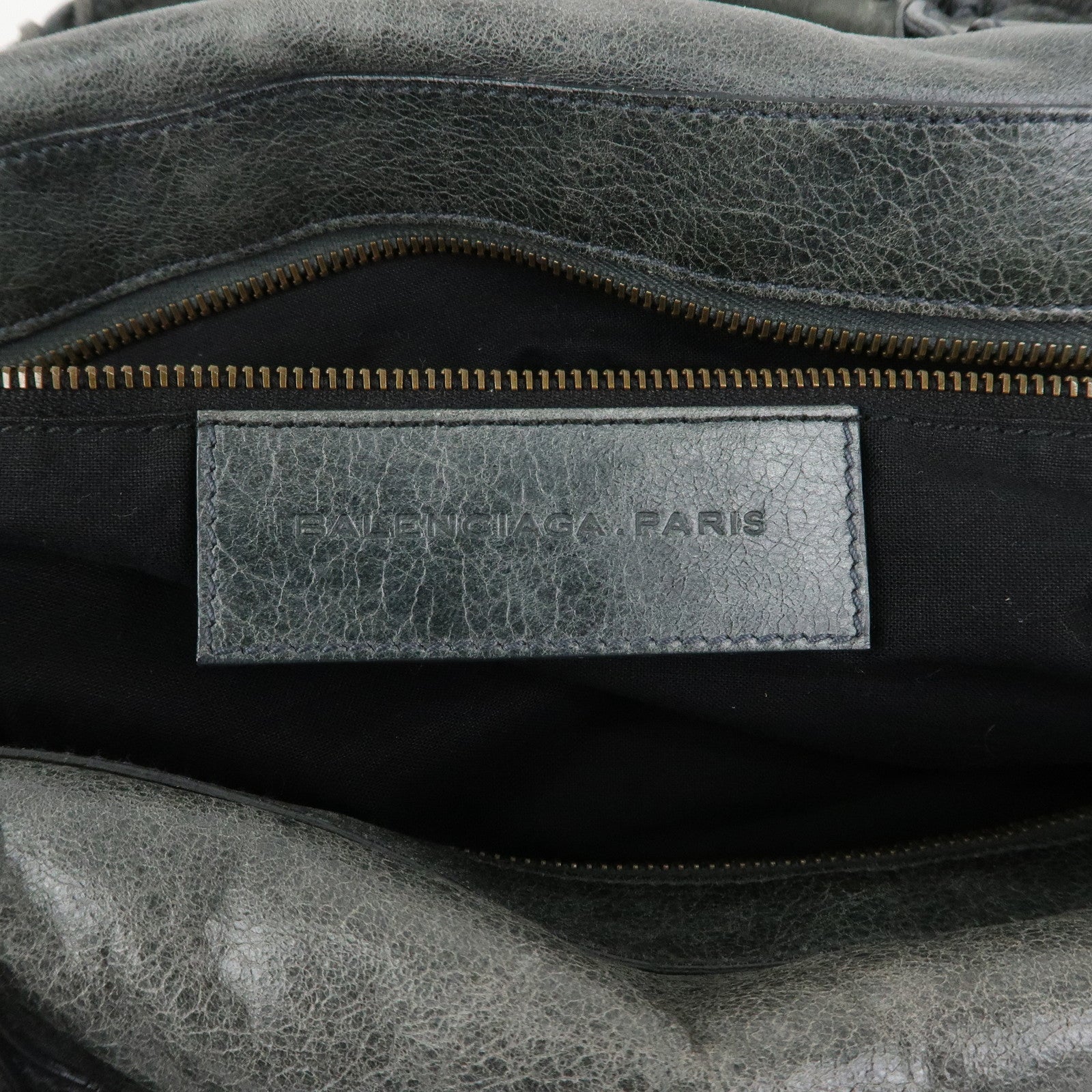 BALENCIAGA The Twiggy Leather 2Way Bag Shoulder Bag Gray 128523