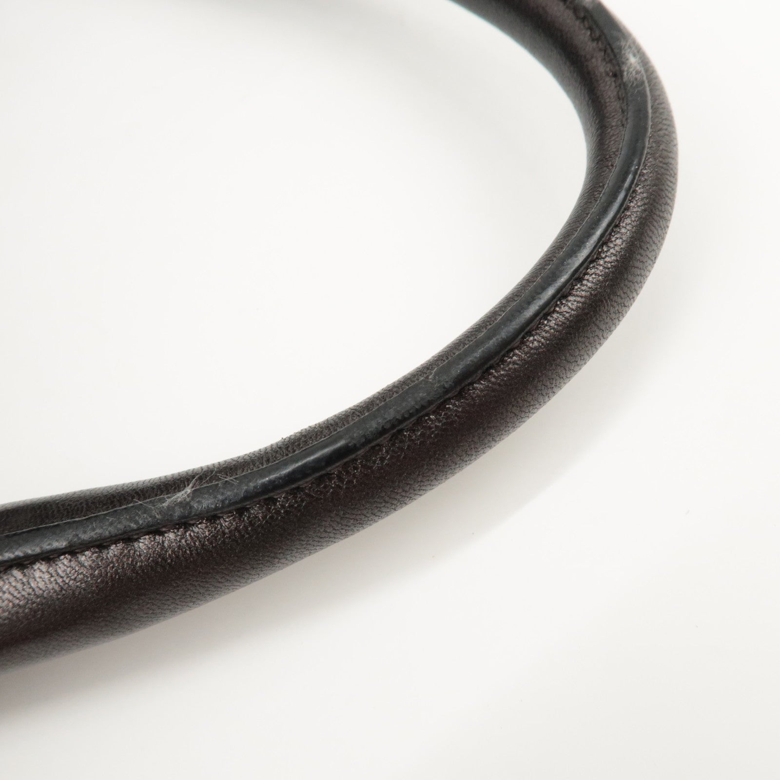 PRADA Nappa Leather Gathered Tote Bag Hand Bag Bronze BR3987 Used