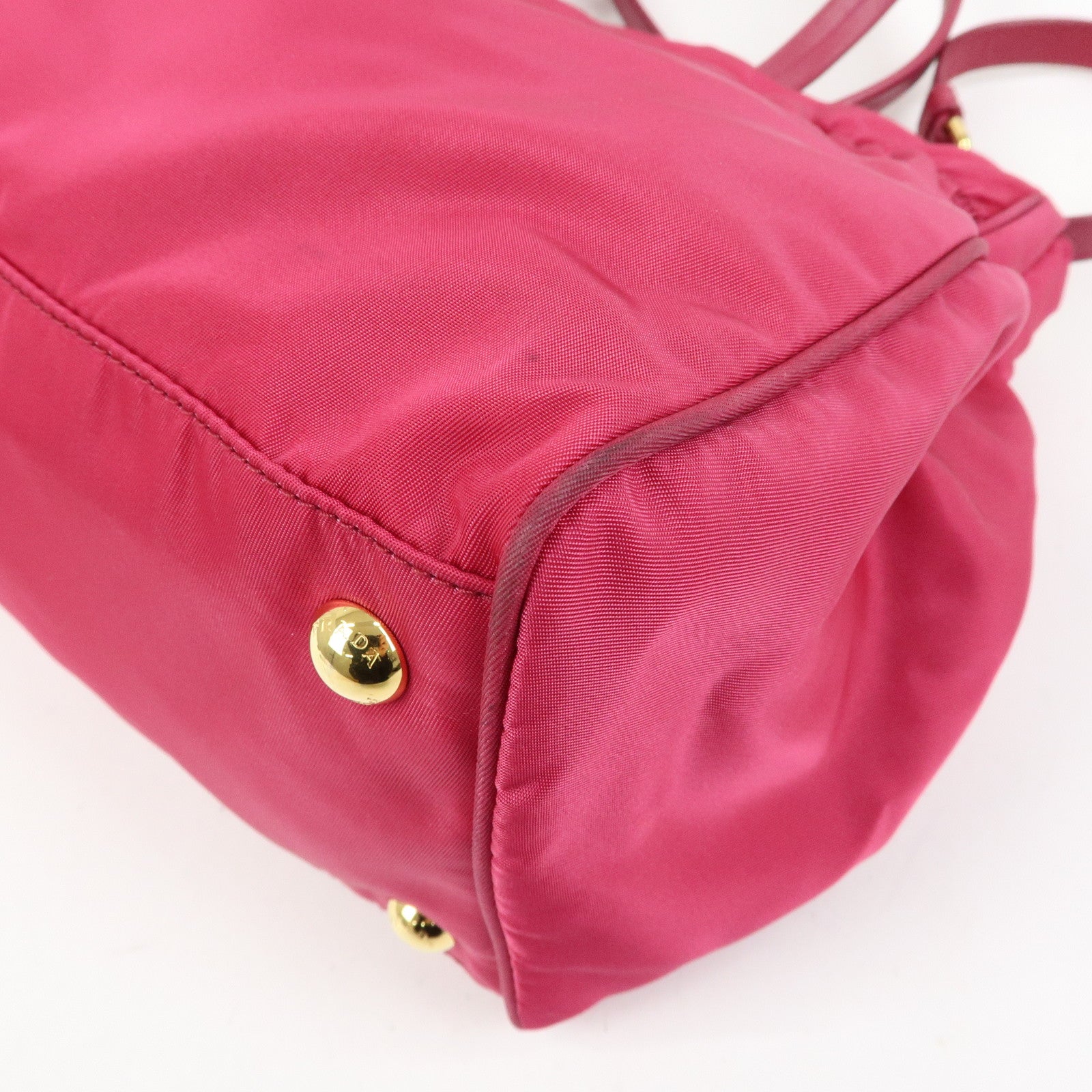 PRADA Tessuto Nylon 2Way Bag Hand Bag Shoulder Bag Pink 1BA843