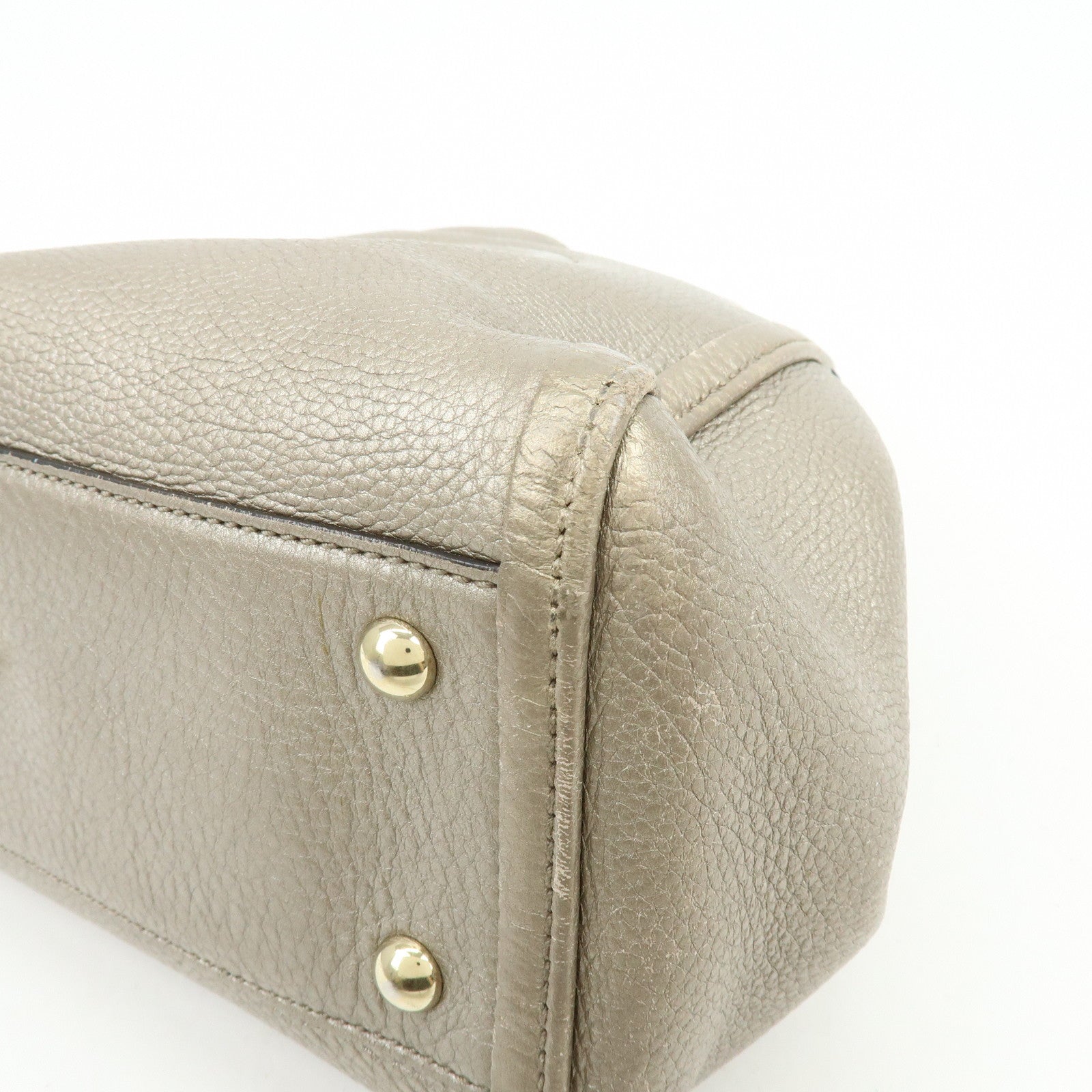 GUCCI SOHO Interlocking G 2Way Bag Hand Bag Champaign Gold 336751
