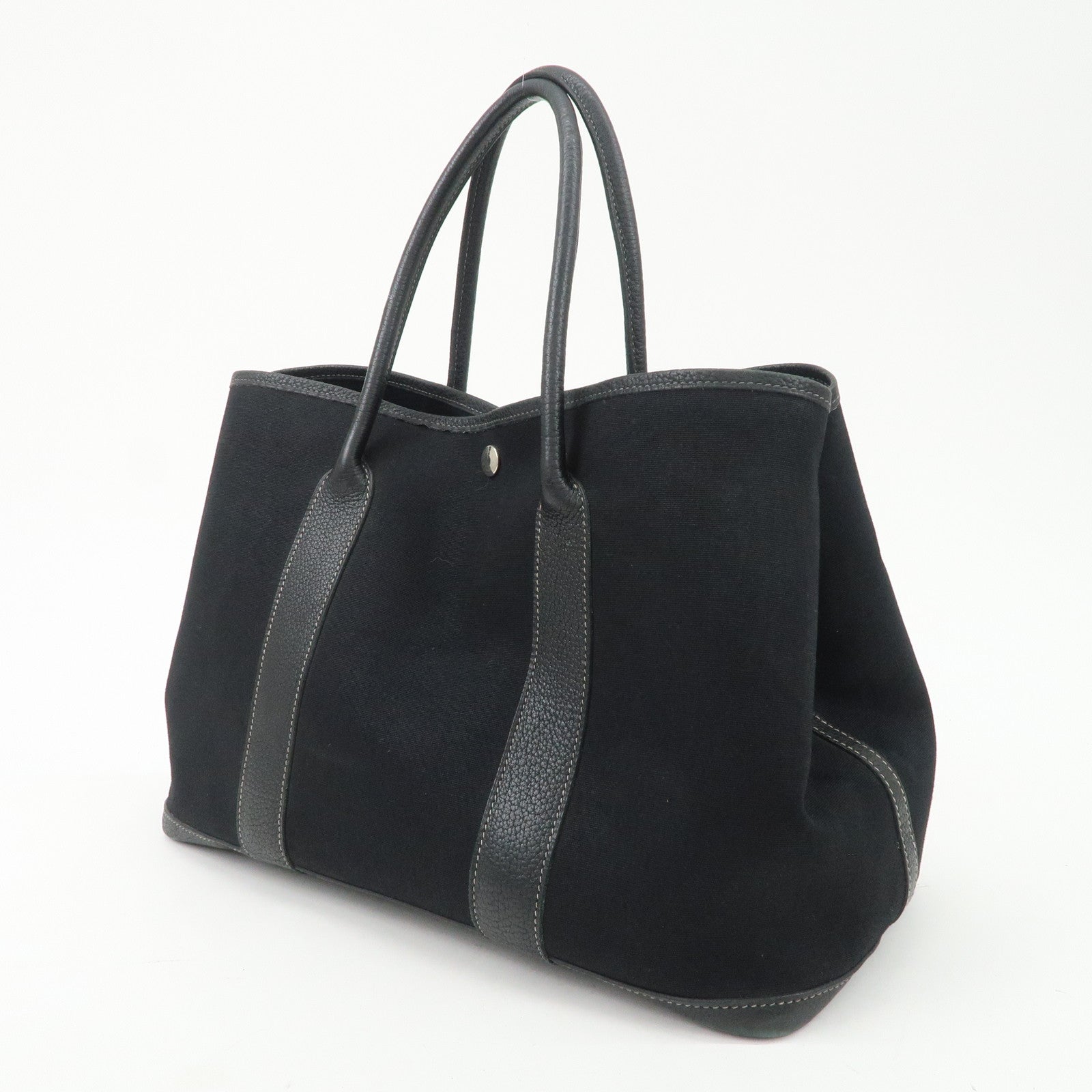 HERMES Toile Officier Negonda Garden Party PM G Stamped Tote Bag