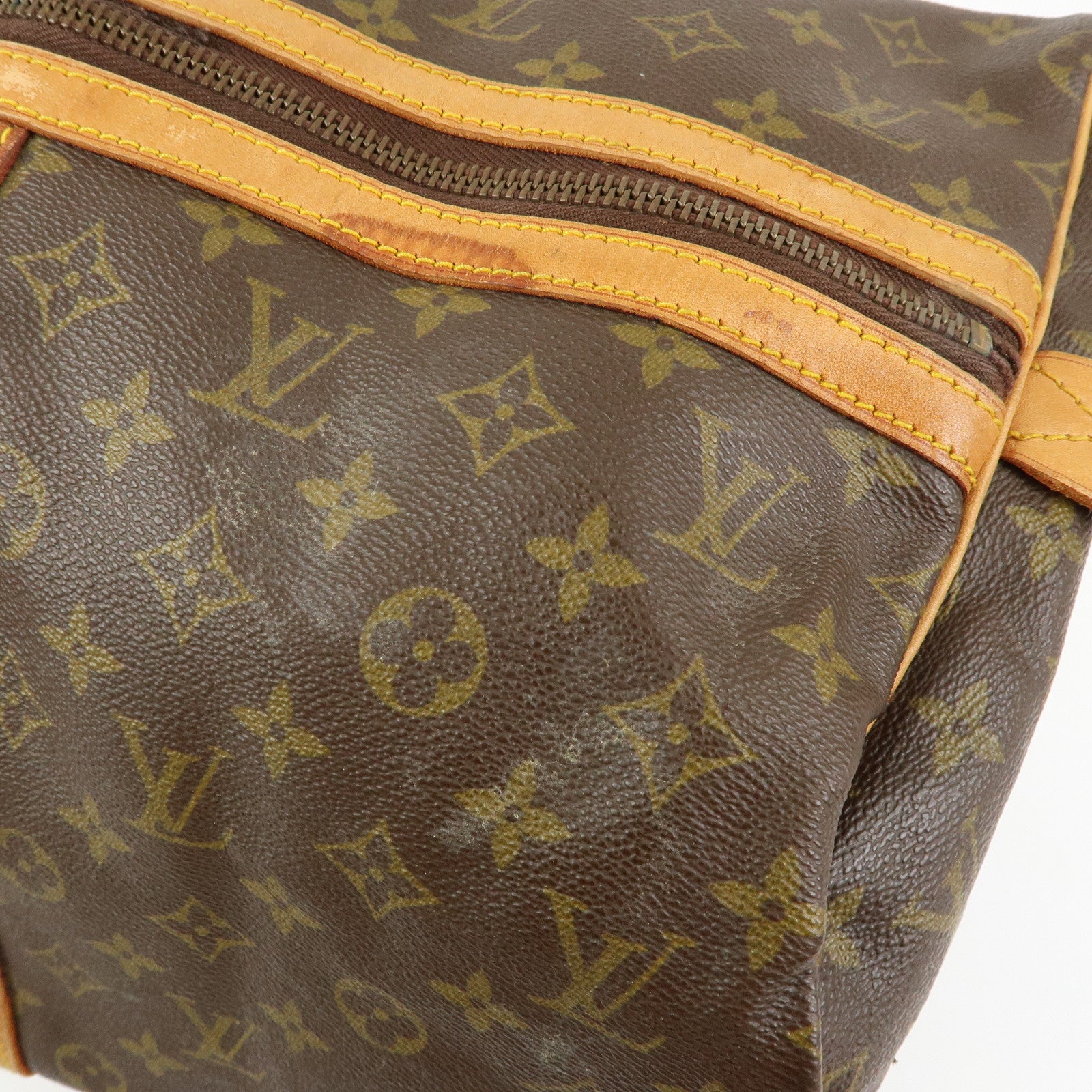 Louis Vuitton Monogram Sac Souple 55 Boston Bag Brown M41622