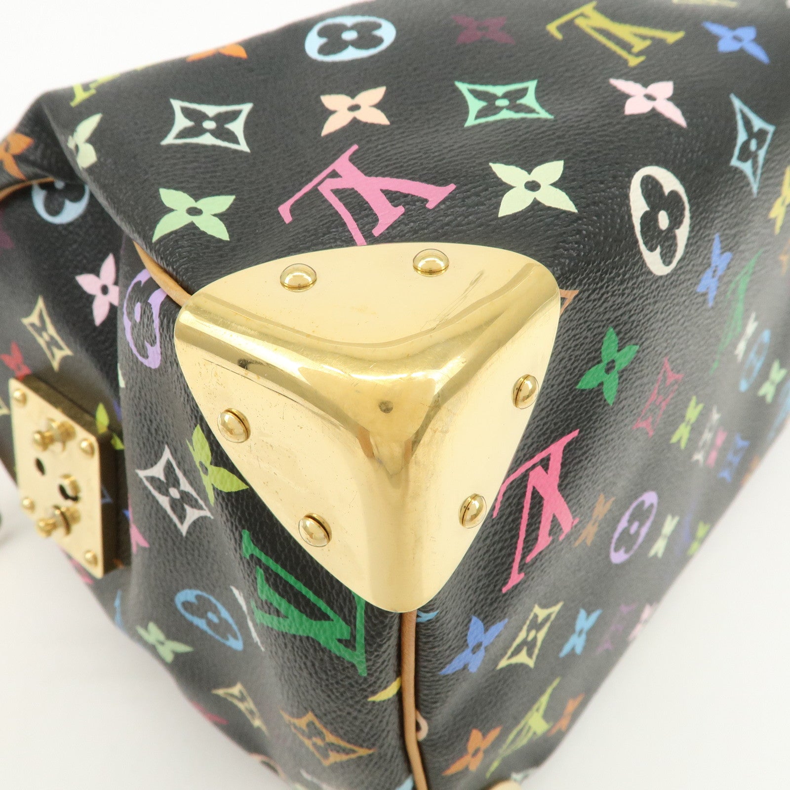 Louis Vuitton Monogram Multicolor Speedy 30 Boston Bag Noir M92642